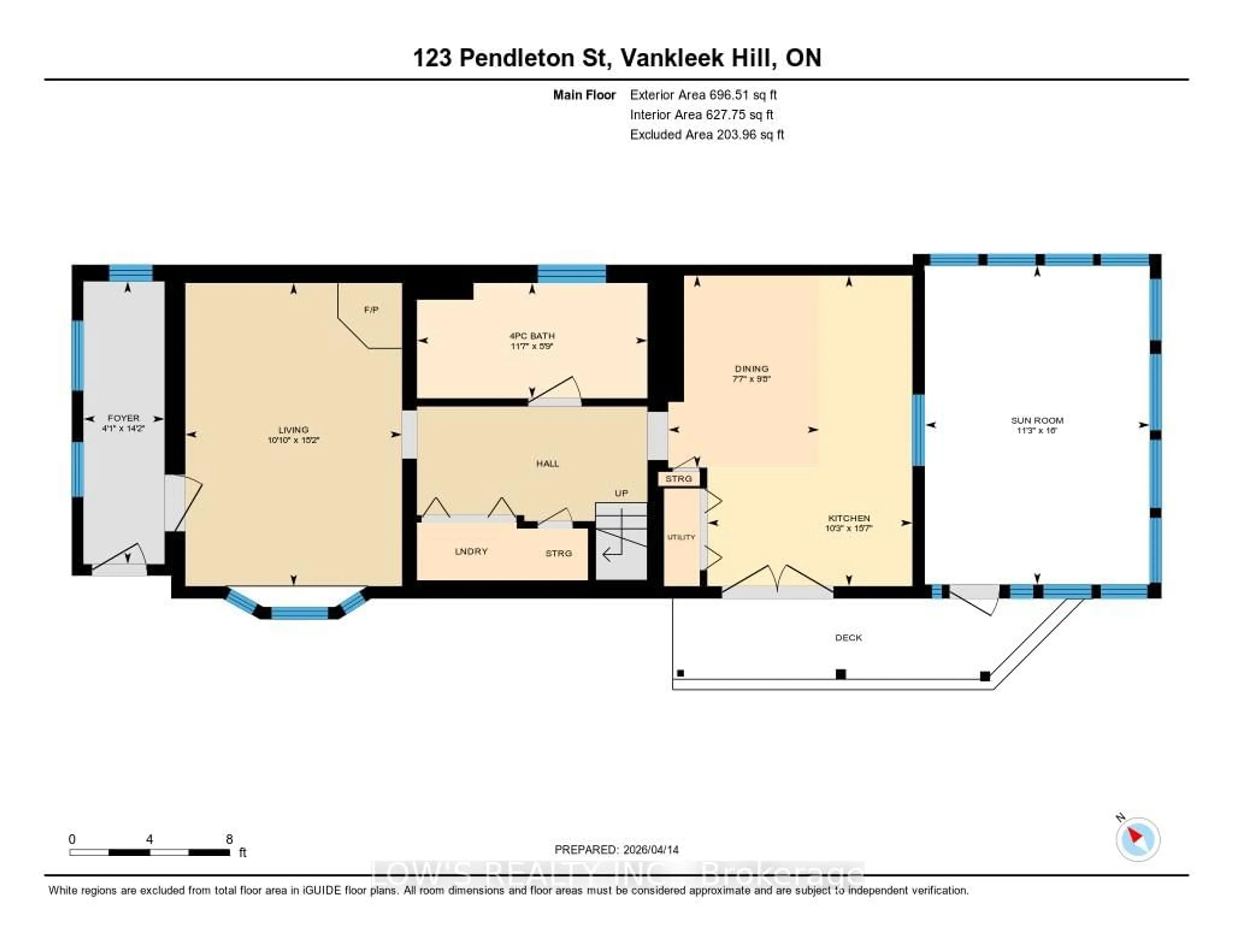 Floor plan for 123 Pendleton St, Champlain Ontario K0B 1R0
