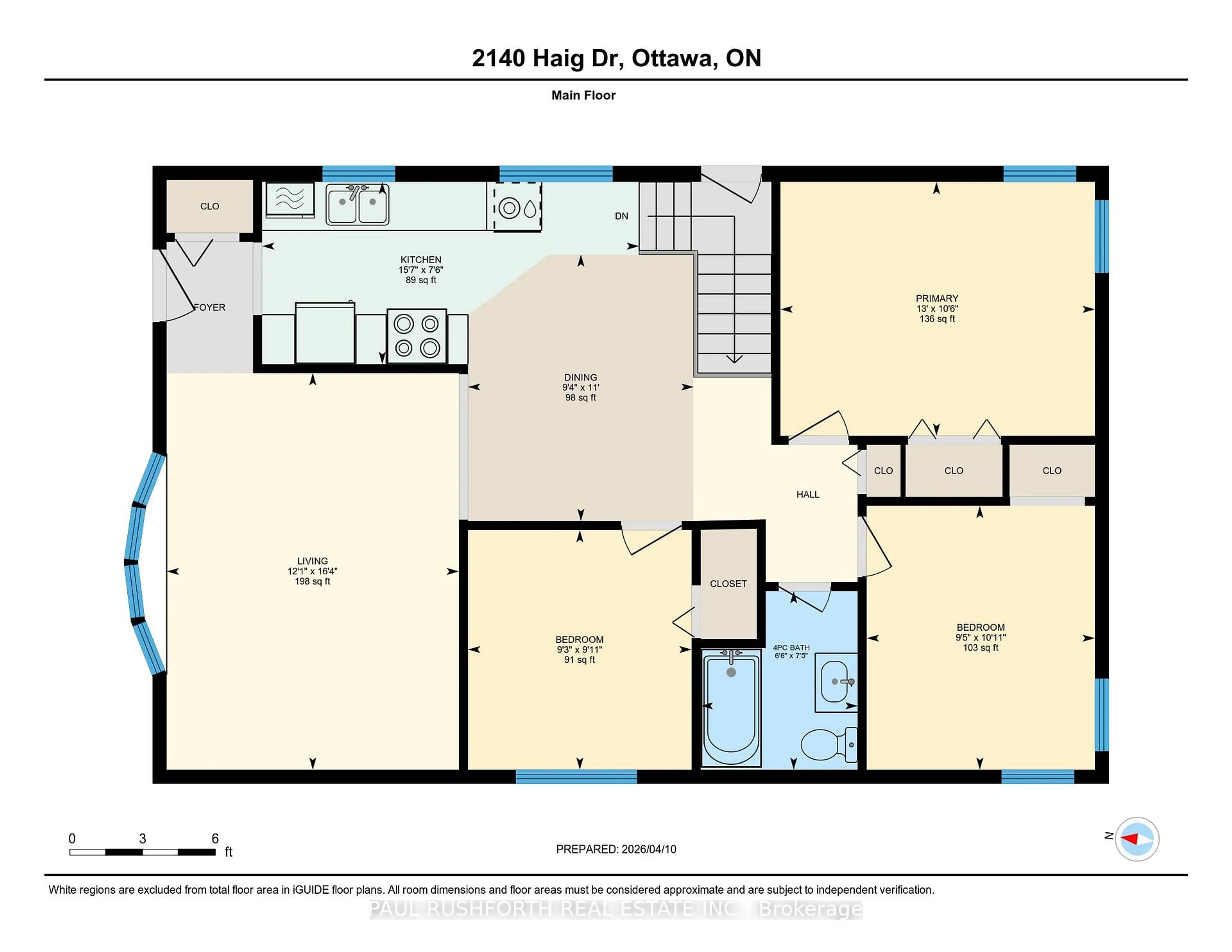 Floor plan for 2140 Haig Dr, Ottawa Ontario K1G 2L2
