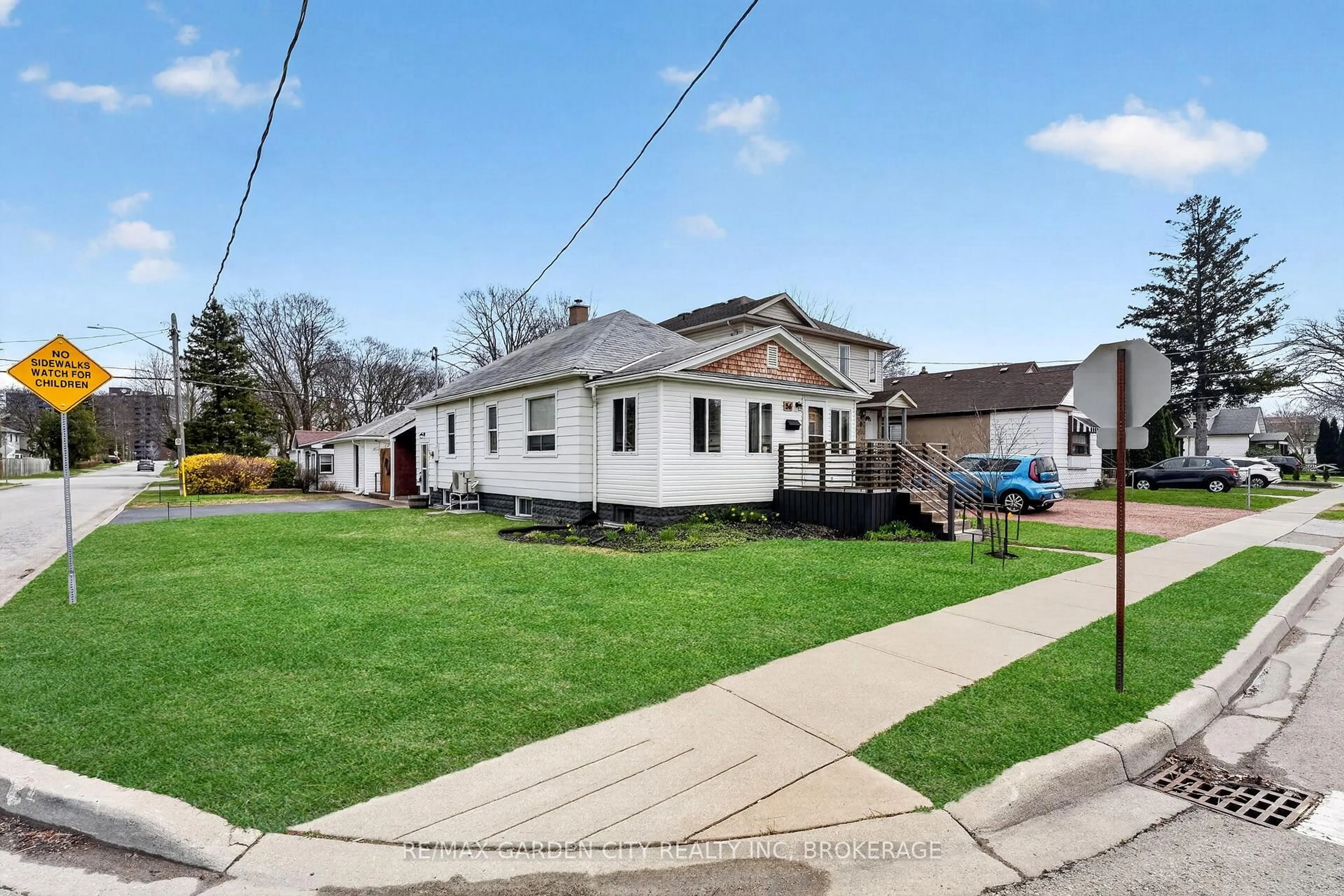 A pic from outside/outdoor area/front of a property/back of a property/a pic from drone, street for 56 Margery Ave, St. Catharines Ontario L2R 6J8