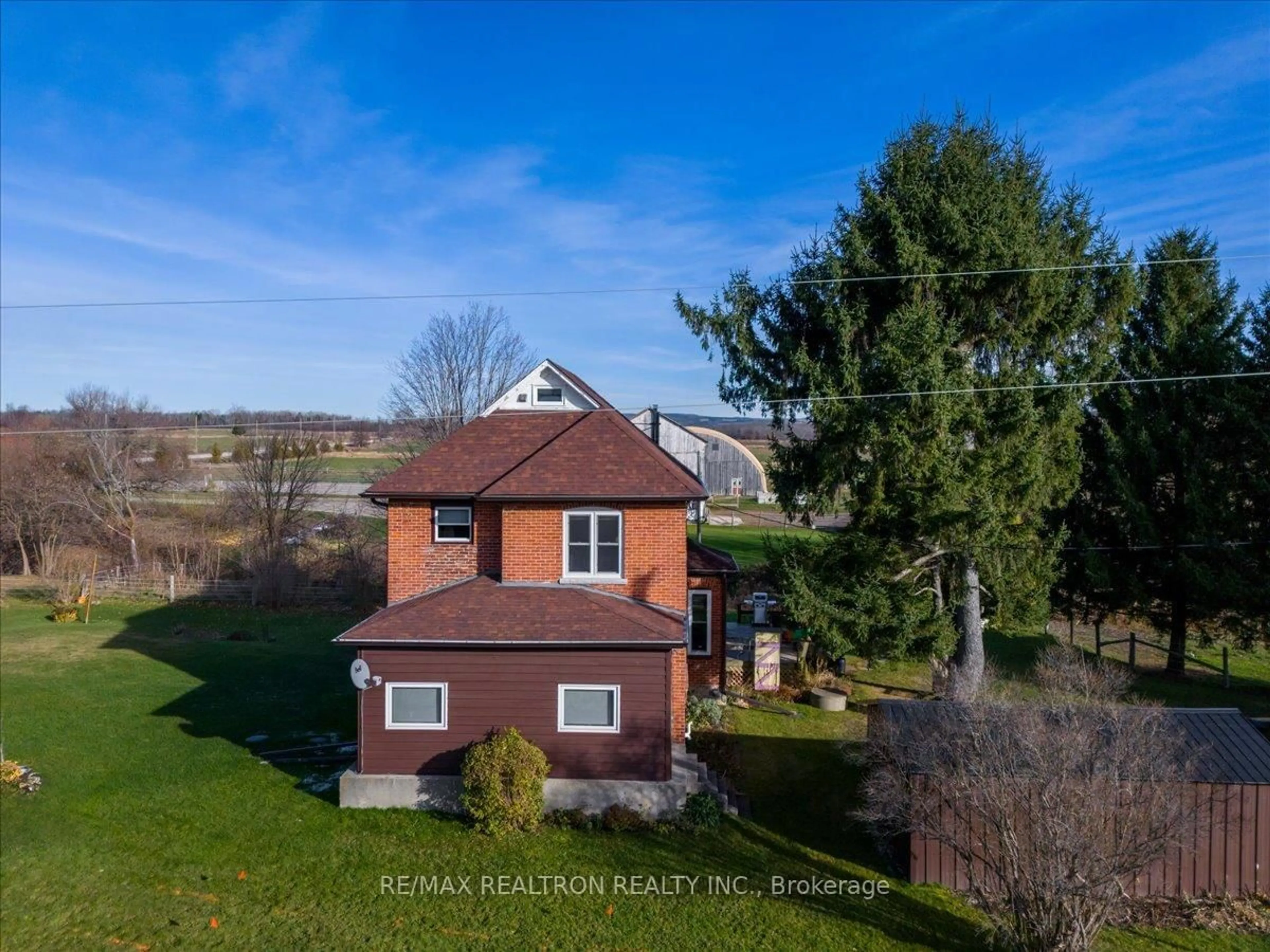 A pic from outside/outdoor area/front of a property/back of a property/a pic from drone, unknown for 236787 13 Grey Rd, Grey Highlands Ontario N0H 1J0