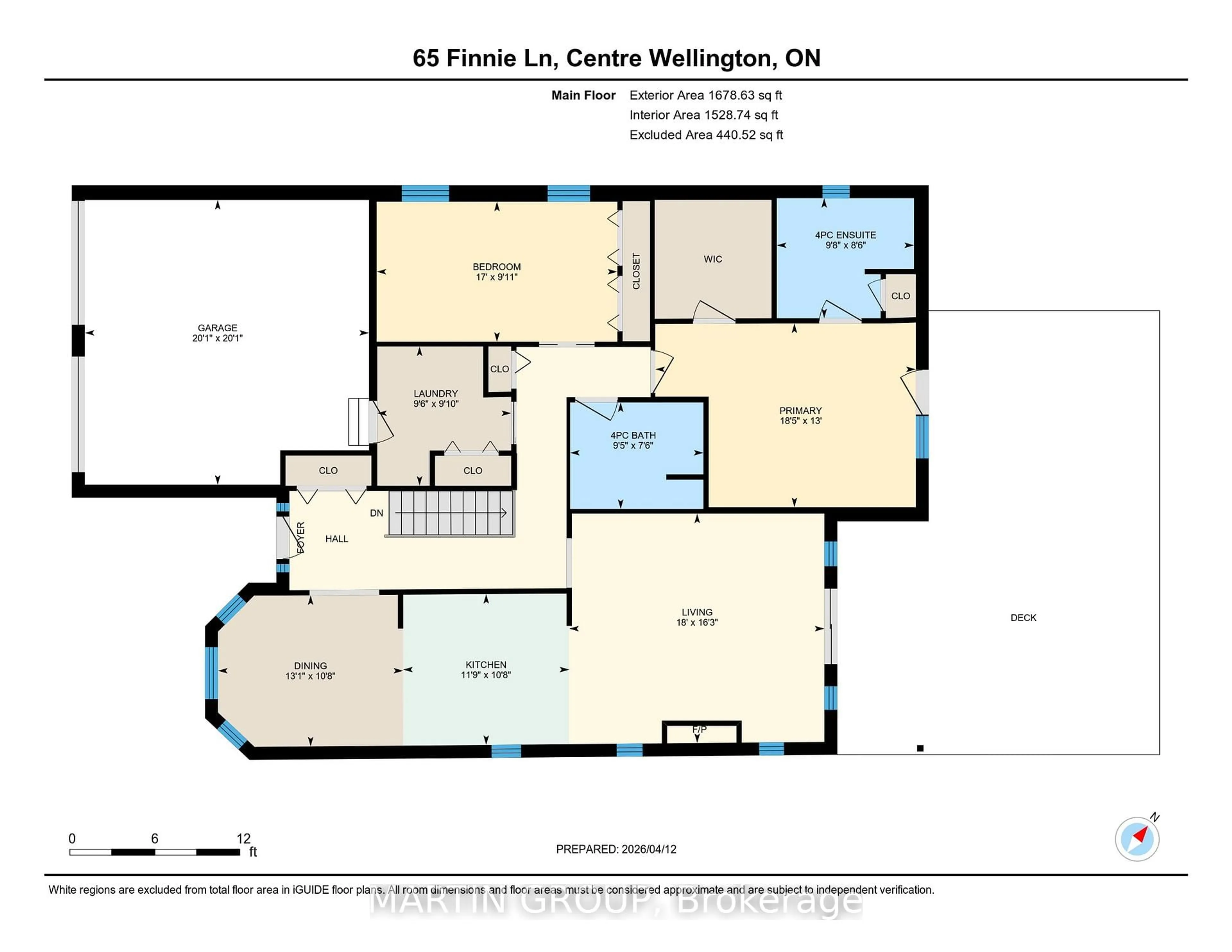 Floor plan for 65 Finnie Lane, Centre Wellington Ontario N0B 1S0