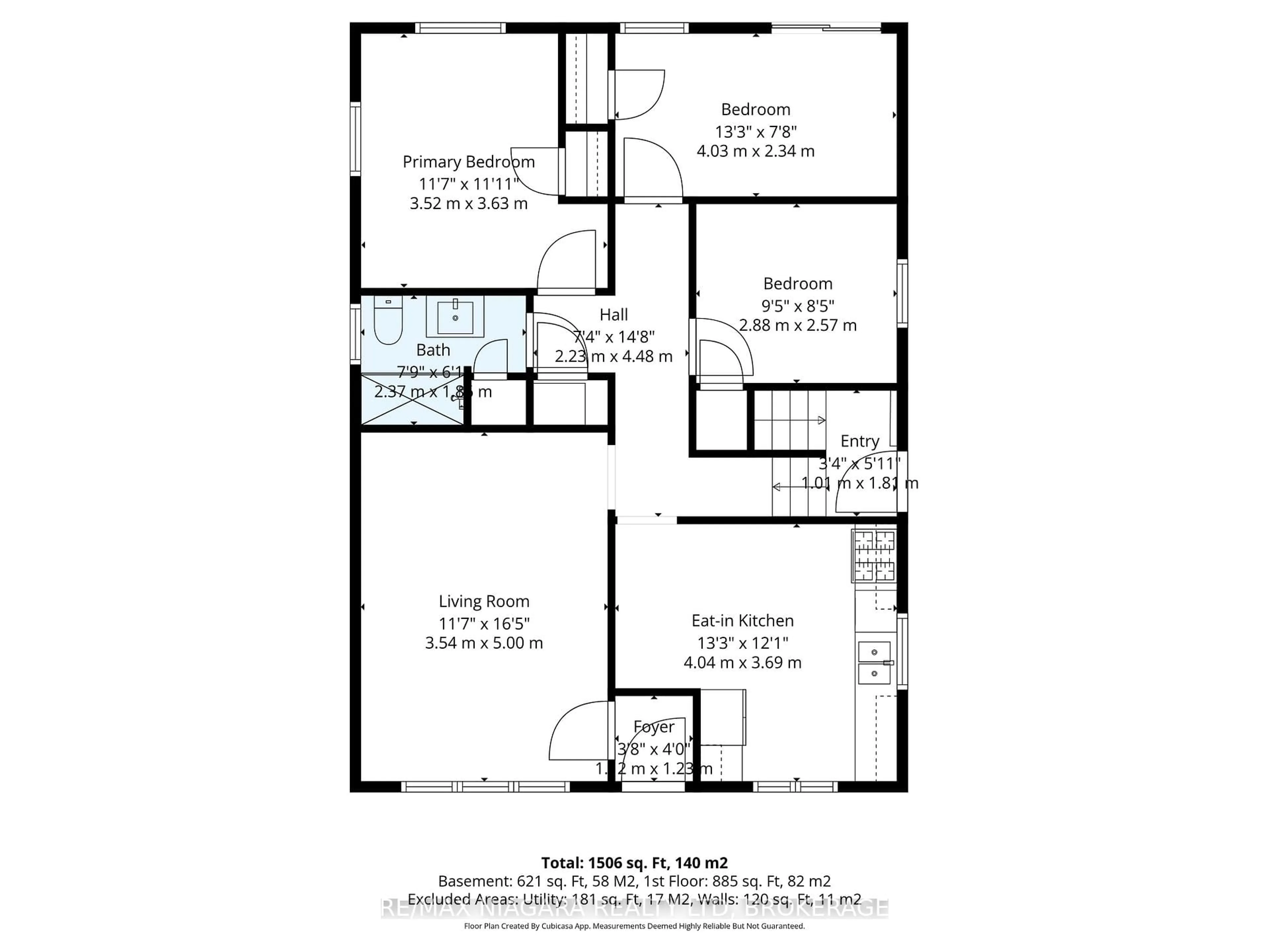 Floor plan for 88 Garnet St, St. Catharines Ontario L2M 5G4