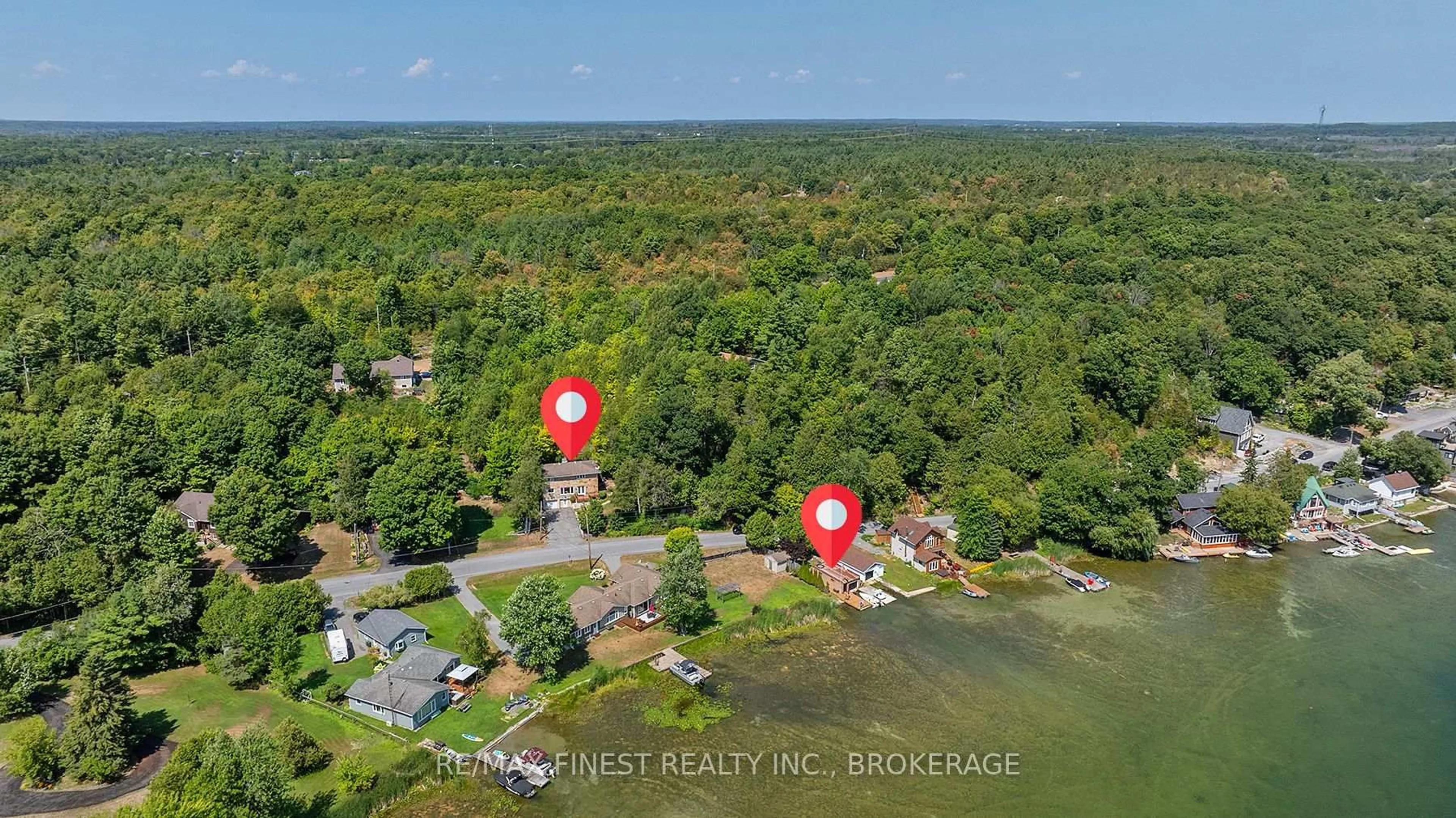 A pic from outside/outdoor area/front of a property/back of a property/a pic from drone, water/lake/river/ocean view for 3327 Loughborough Dr, Kingston Ontario K0H 1S0