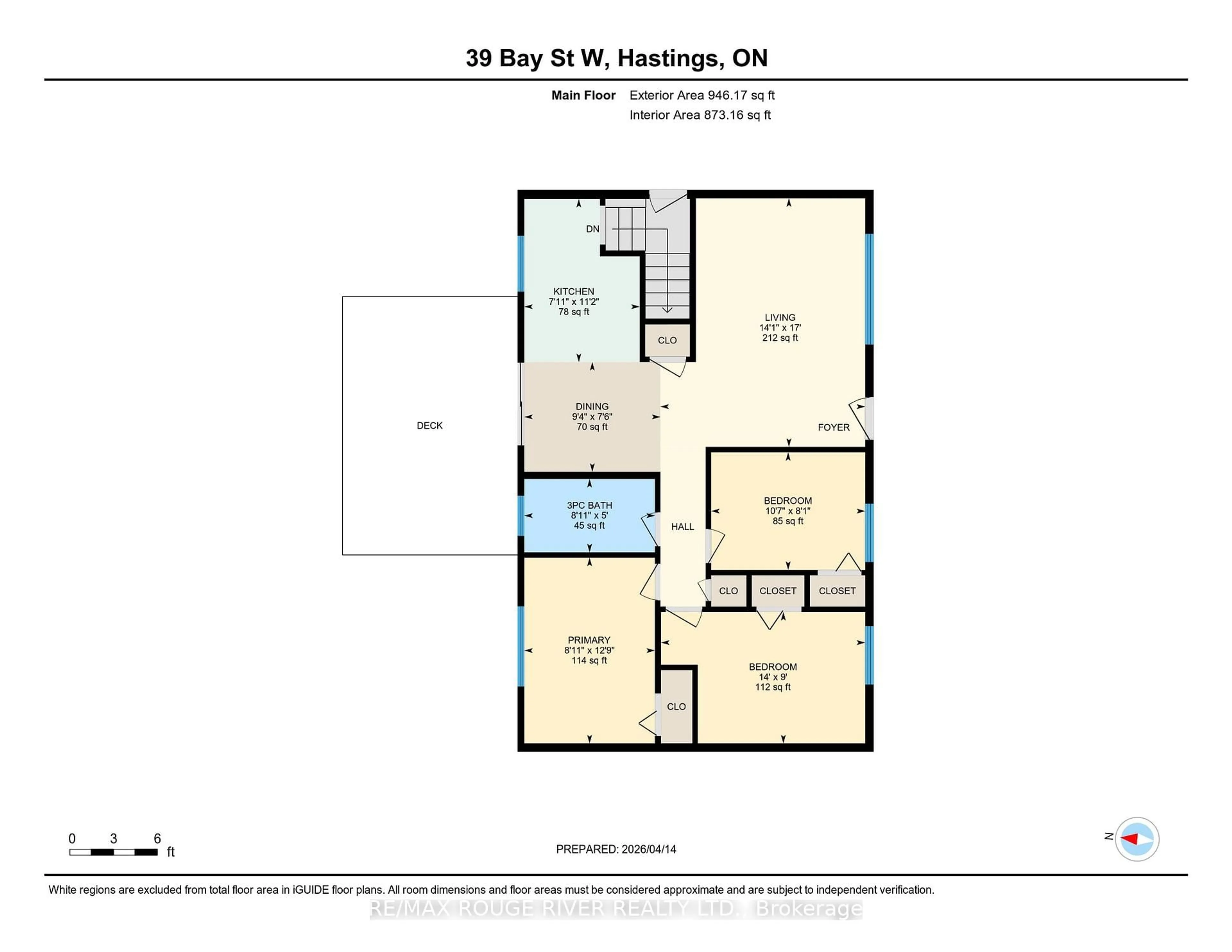 Floor plan for 39 Bay St St, Trent Hills Ontario K0L 1Y0