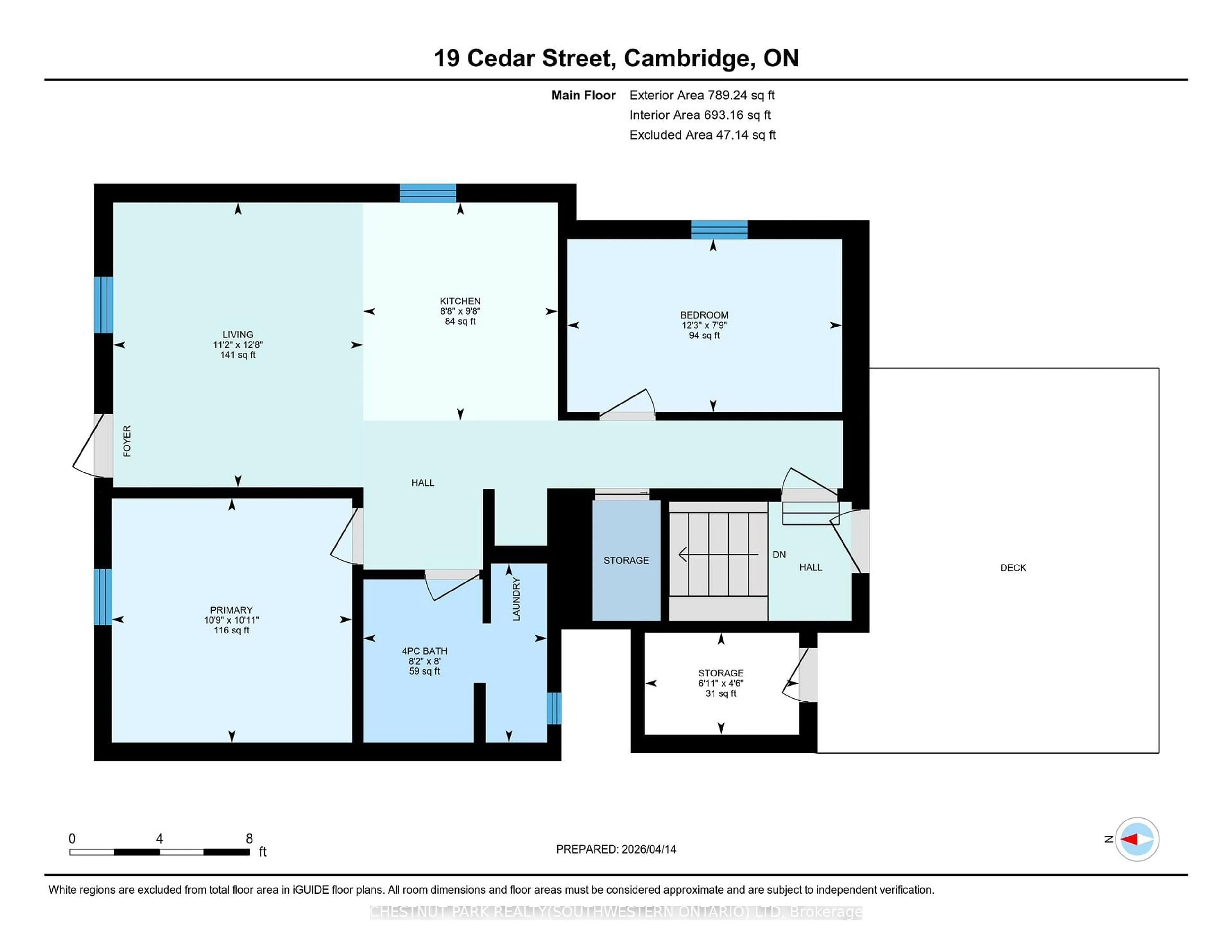 Floor plan for 19 Cedar St, Cambridge Ontario N1S 1T8