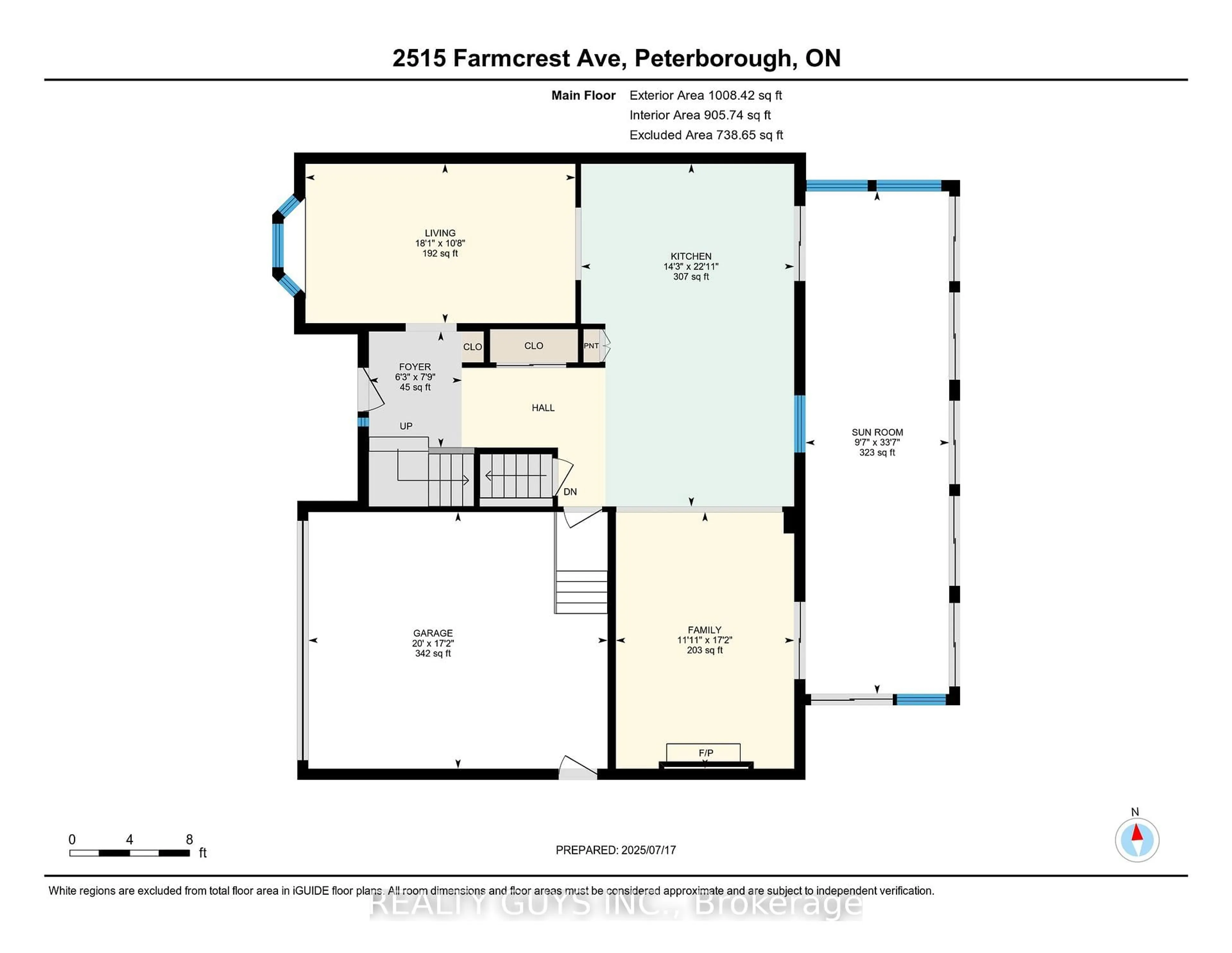 Floor plan for 2515 Farmcrest Ave, Peterborough Ontario K9L 1R8