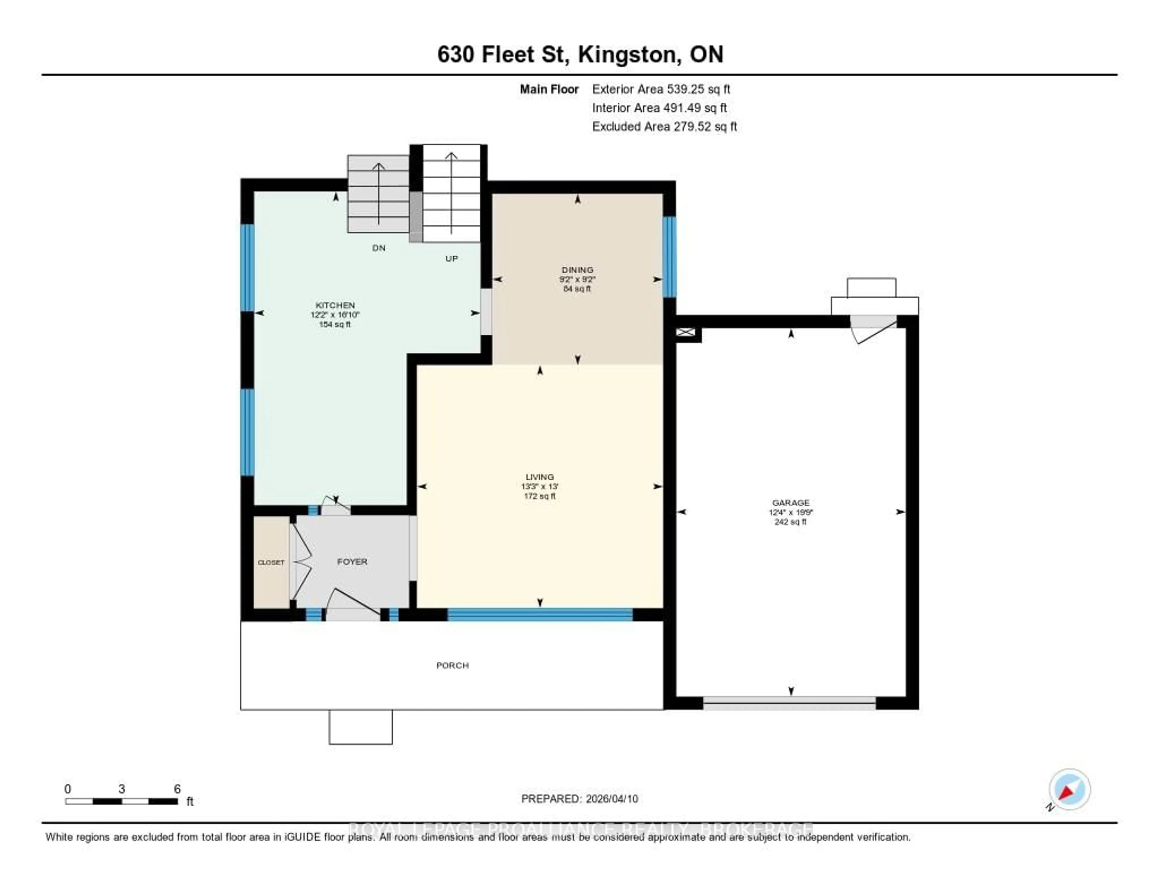Floor plan for 630 Fleet St, Kingston Ontario K7M 5A2
