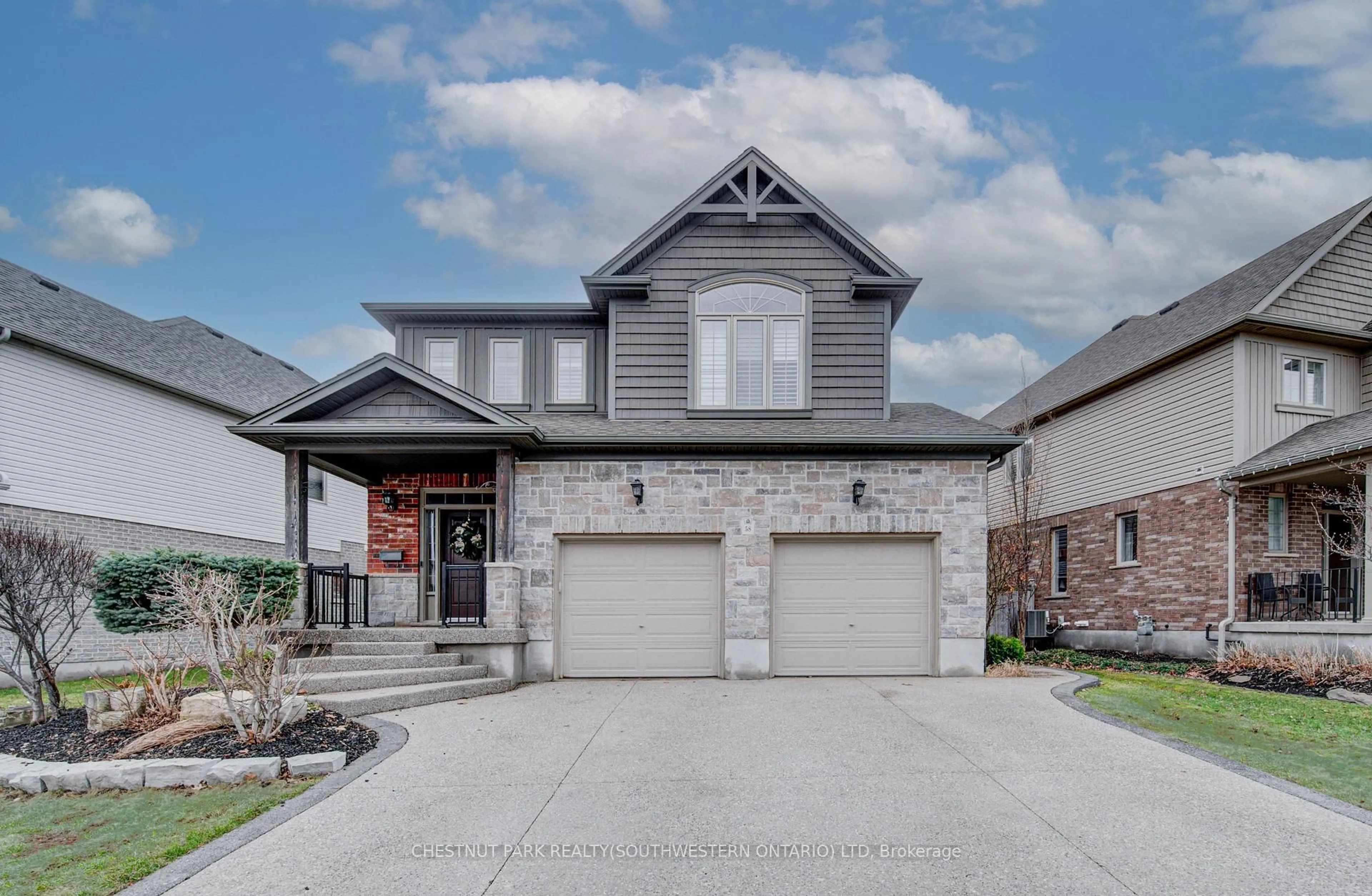 Home with brick exterior material, street for 58 eden oak Tr, Kitchener Ontario N2A 0G3