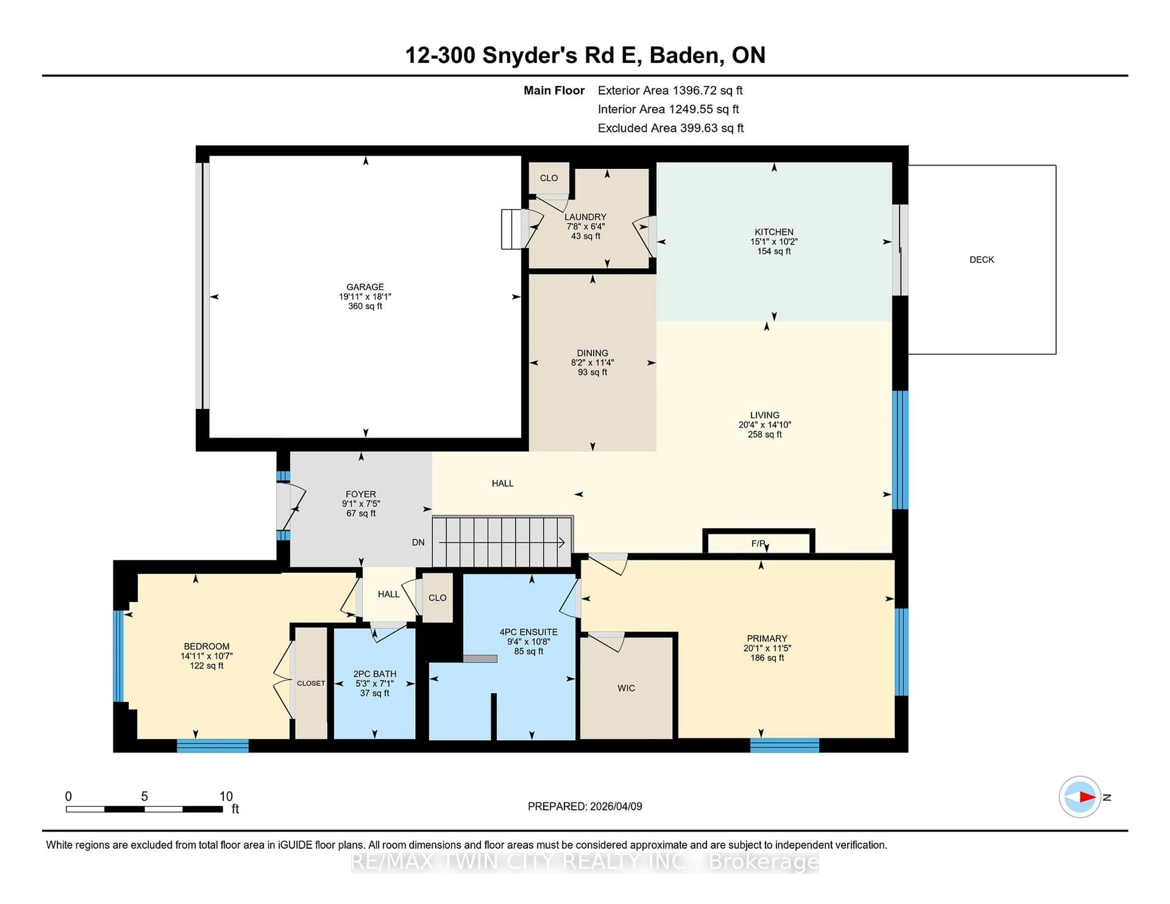 Floor plan for 300 Snyder's Rd #12, Wilmot Ontario N3A 2V5
