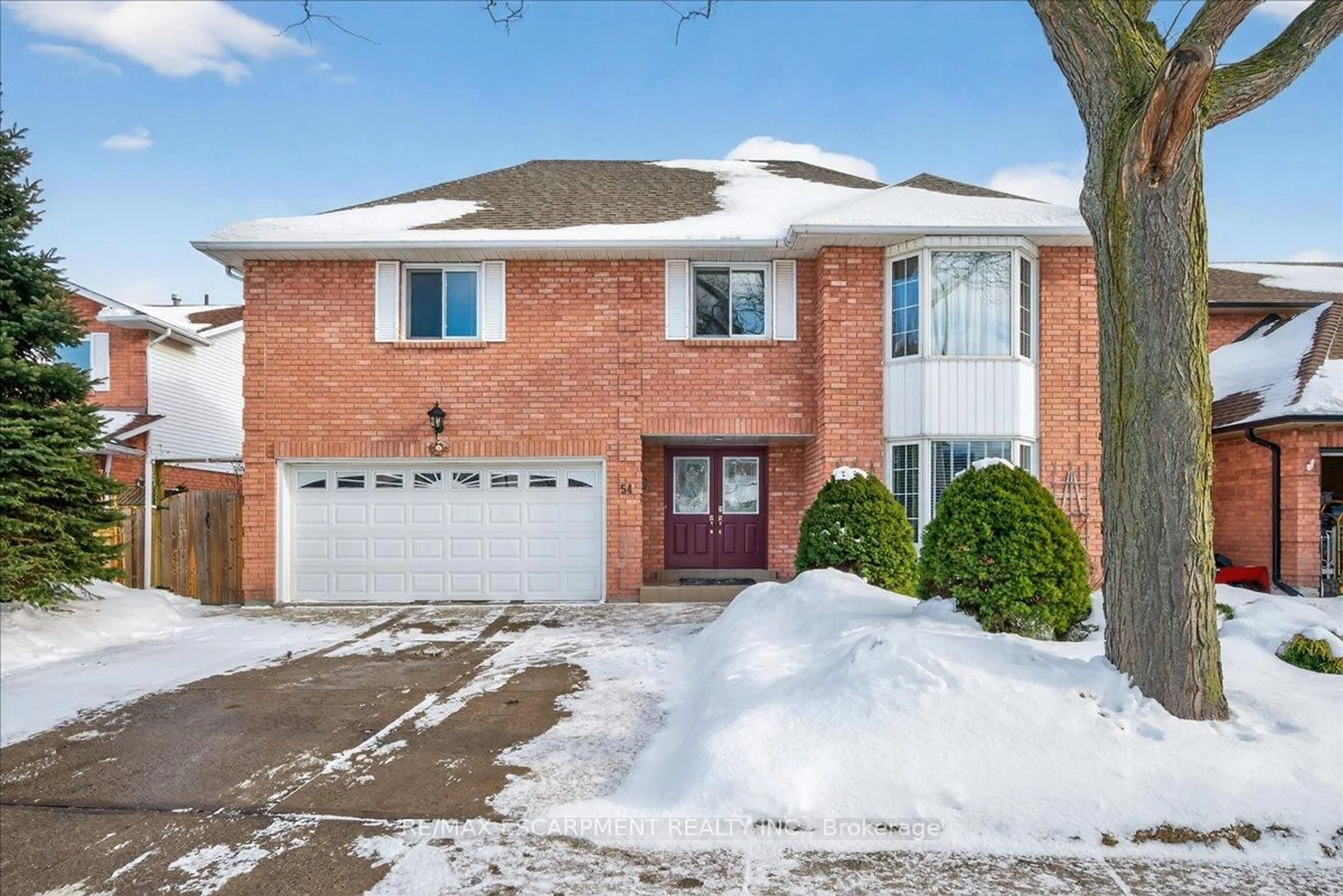 Home with brick exterior material, street for 54 GOLDCREST Dr, Hamilton Ontario L8G 4T6