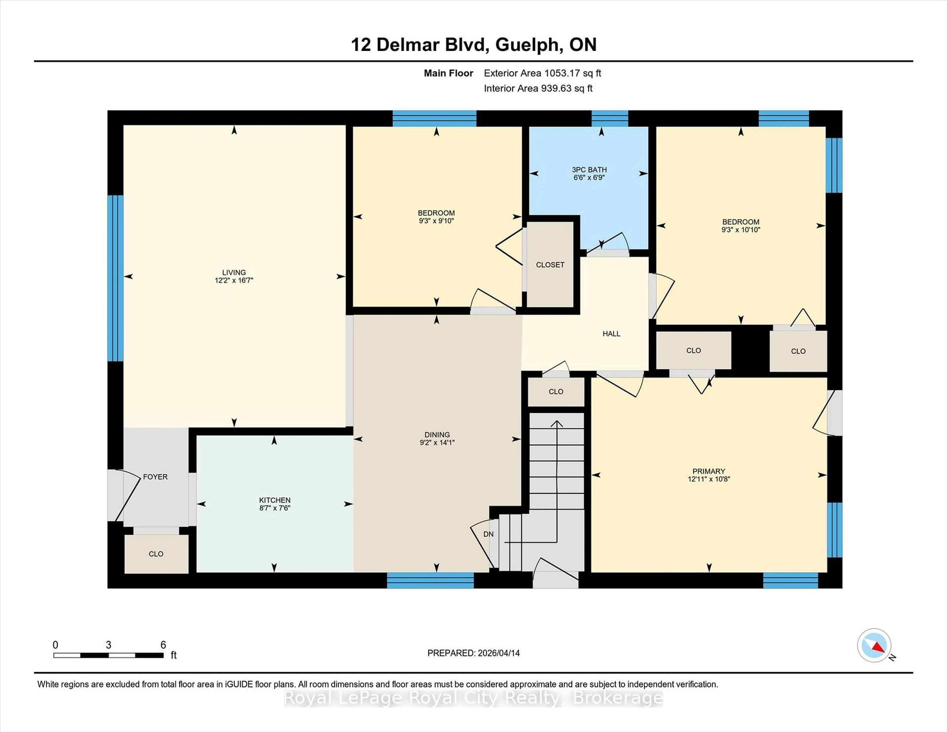Floor plan for 12 Delmar Blvd, Guelph Ontario N1E 2K8