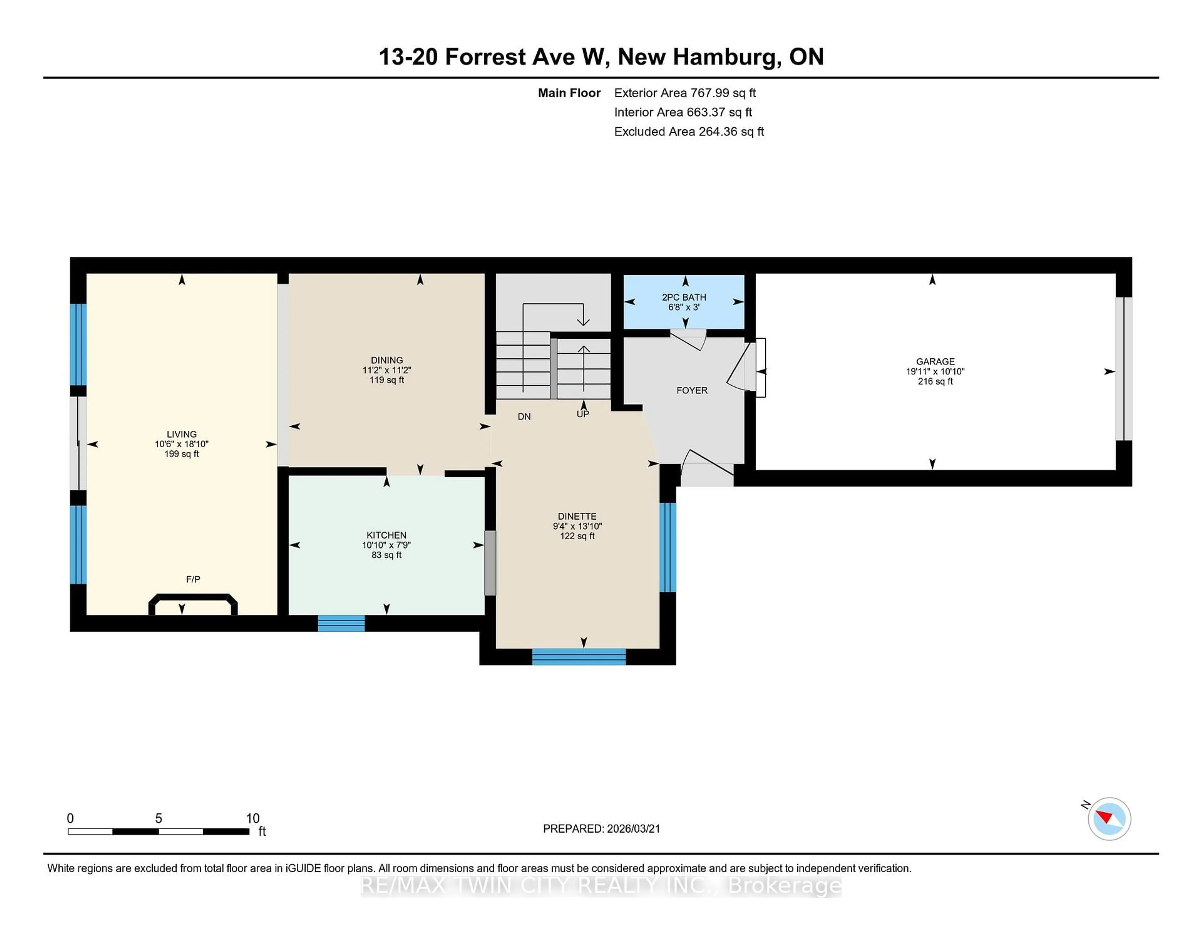 Floor plan for 20 Forrest Ave #13, Wilmot Ontario N3A 1Y2