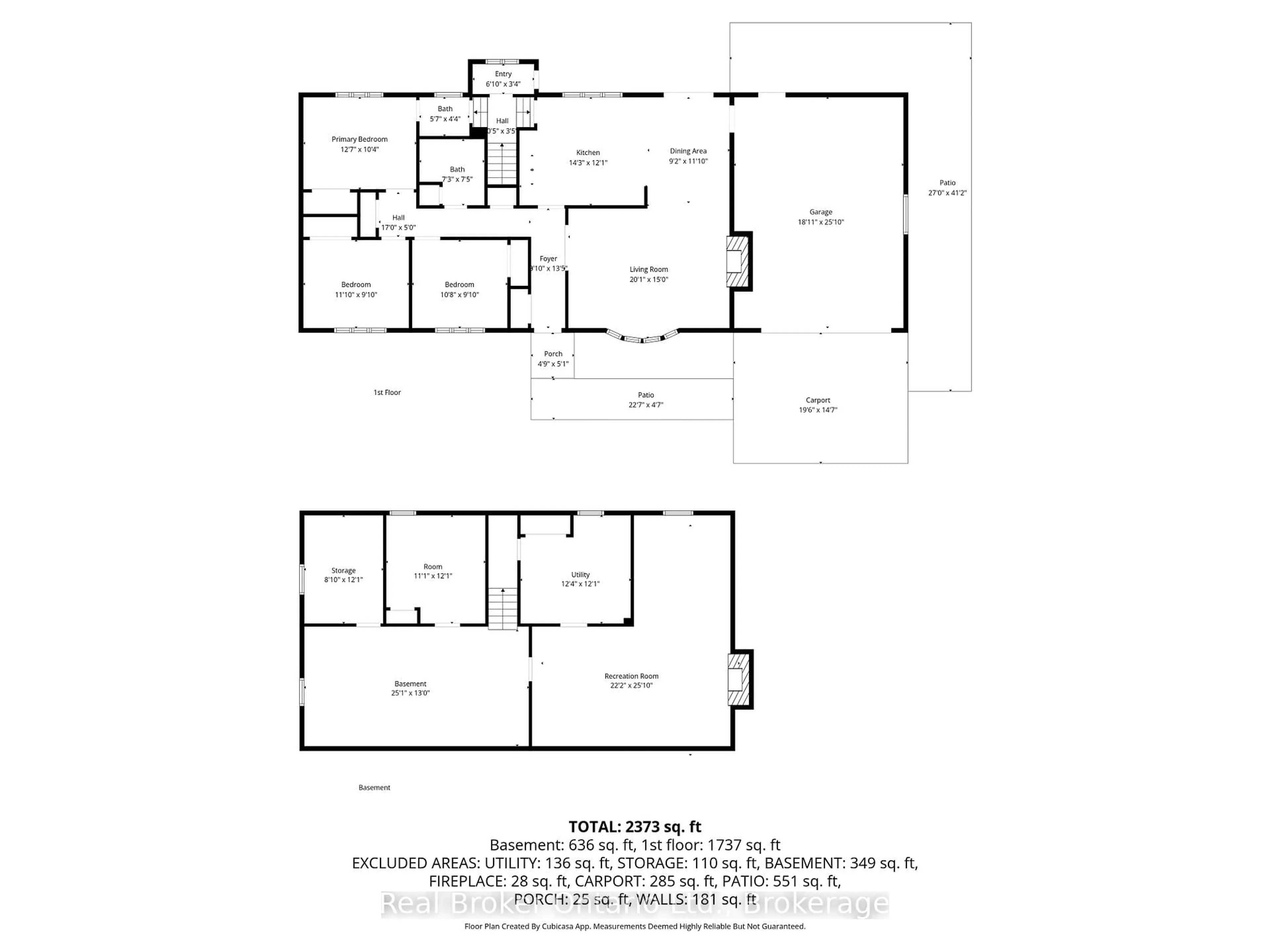 Floor plan for 9639 Sideroad 27 Sdrd, Erin Ontario N0B 1T0