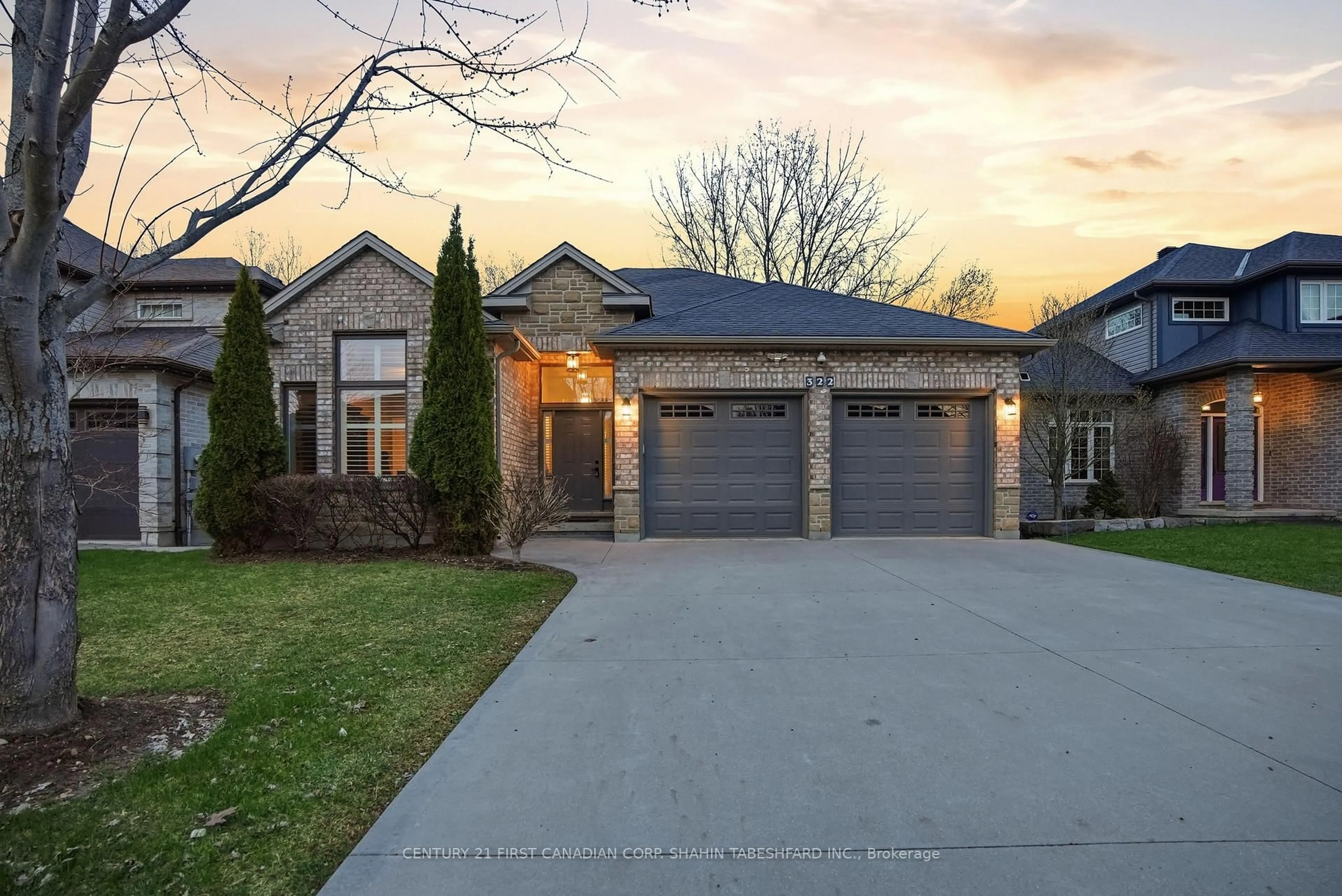 Home with brick exterior material, street for 322 Grasslands Way, London North Ontario N5X 0E2