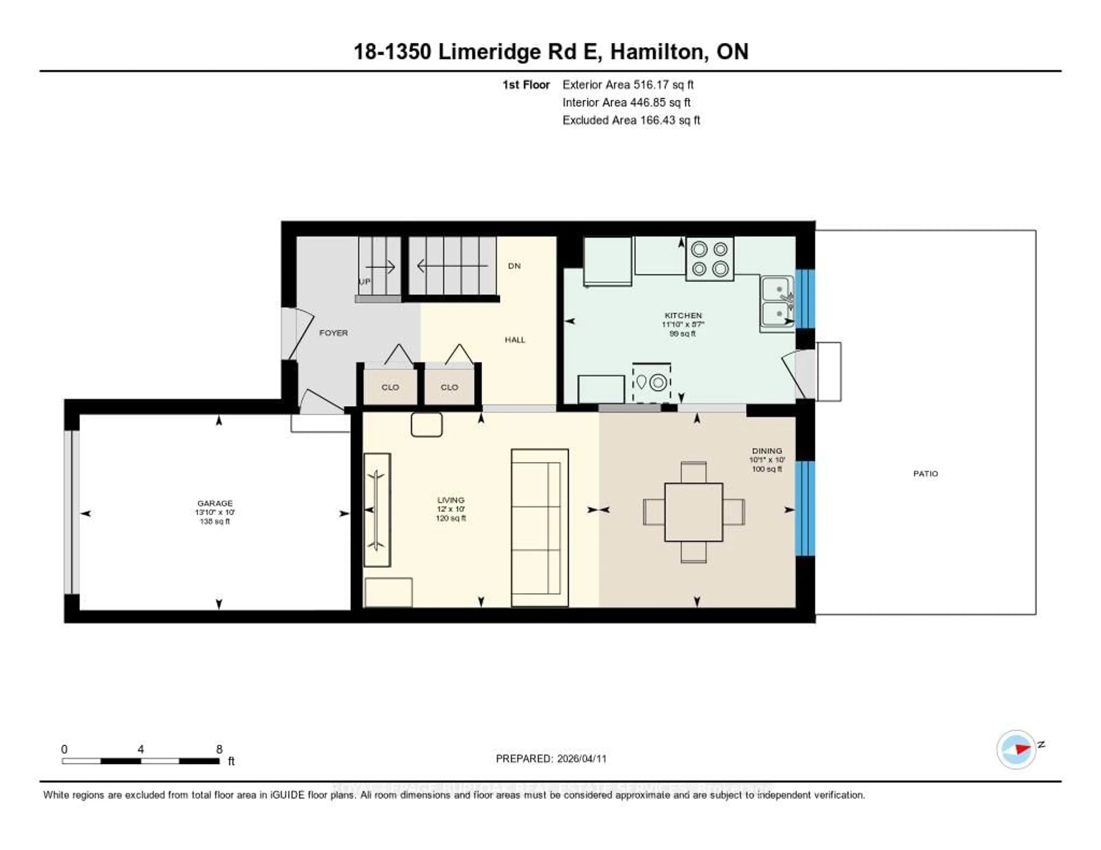 Floor plan for 1350 Limeridge Rd #18, Hamilton Ontario L8W 1L6