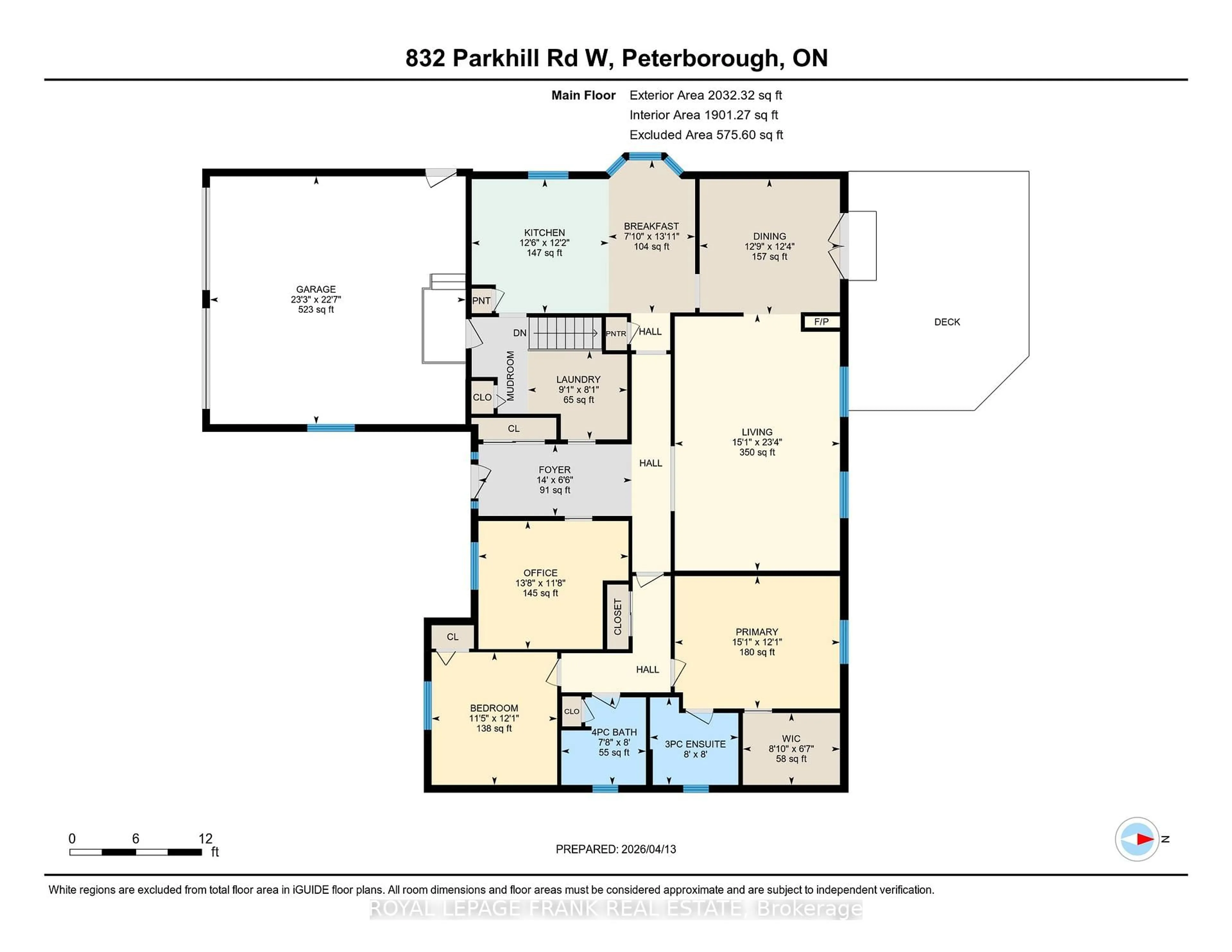 Floor plan for 832 Parkhill Rd, Peterborough Ontario K9J 6P1