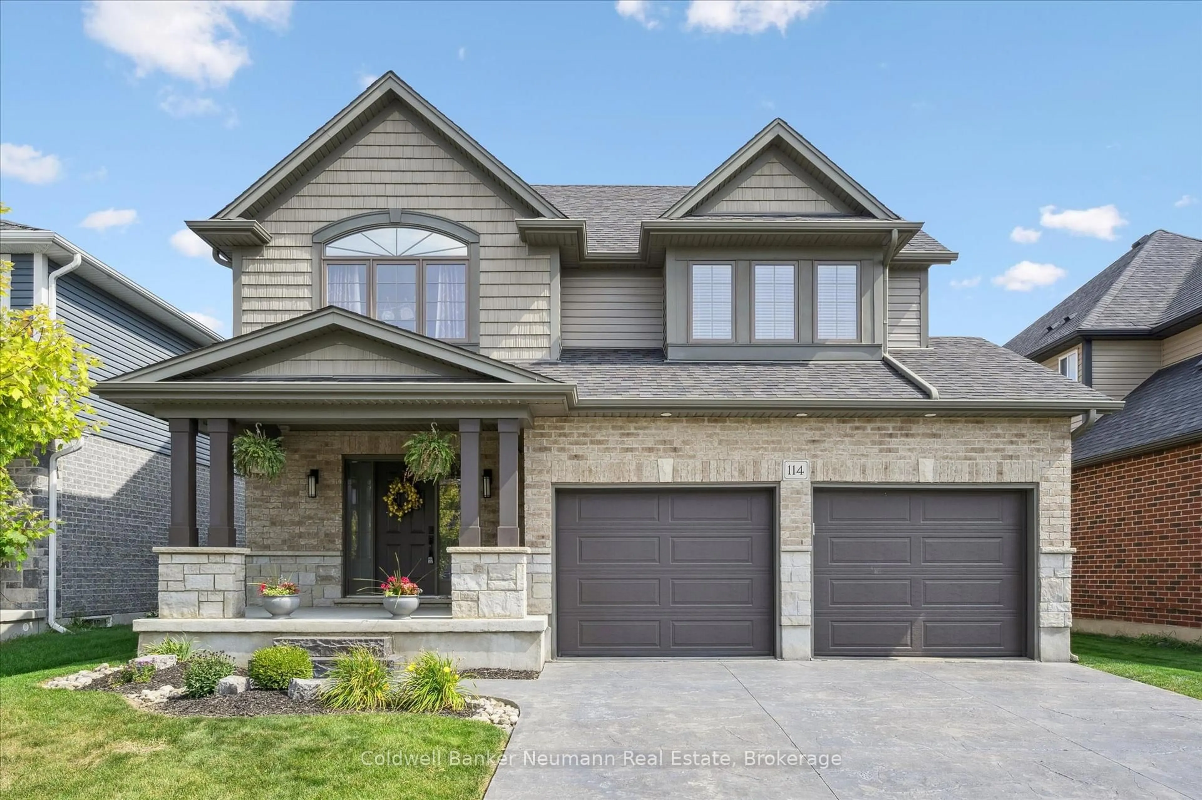 Home with brick exterior material, street for 114 Timber Trail Rd, Woolwich Ontario N3B 0C7