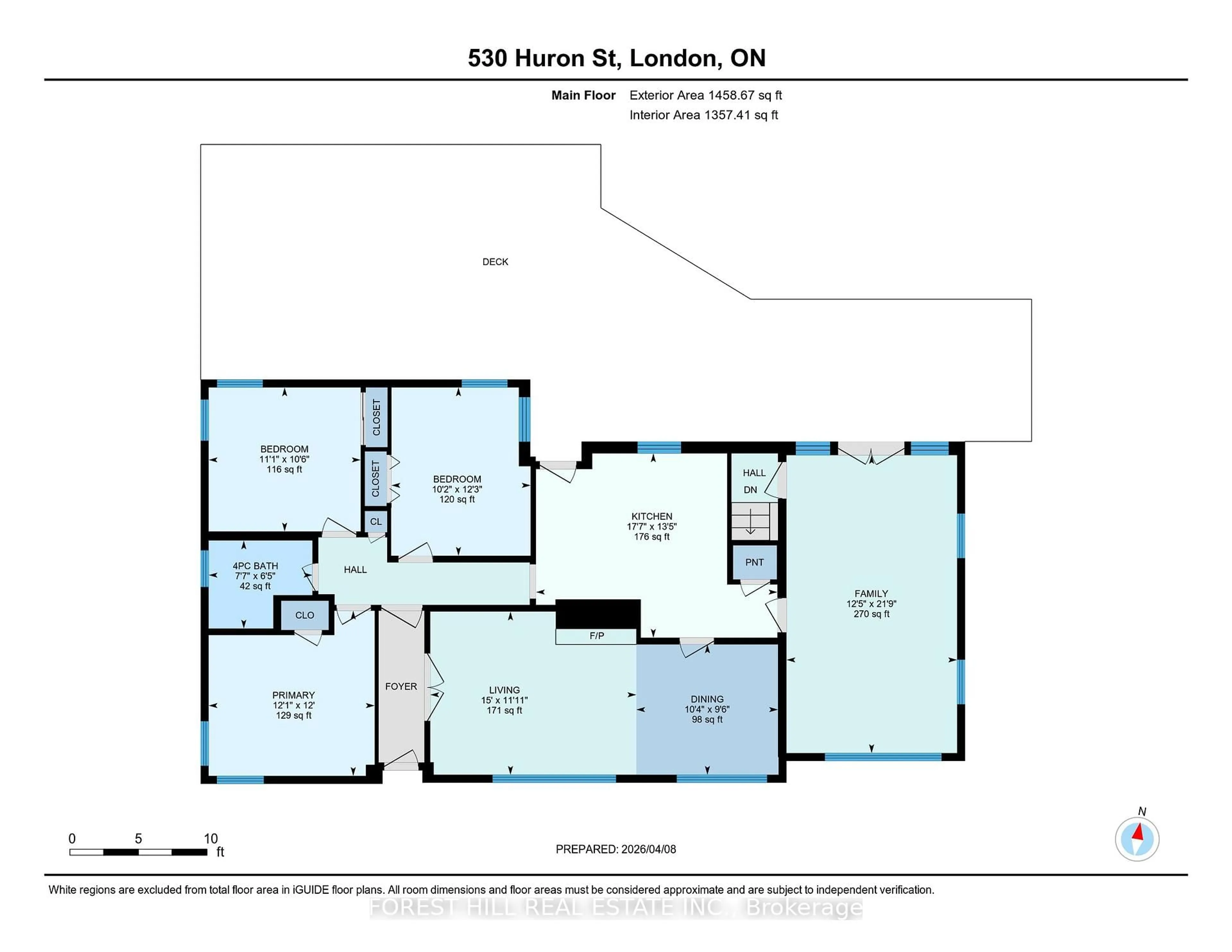 Floor plan for 530 Huron St, London East Ontario N5Y 4J5