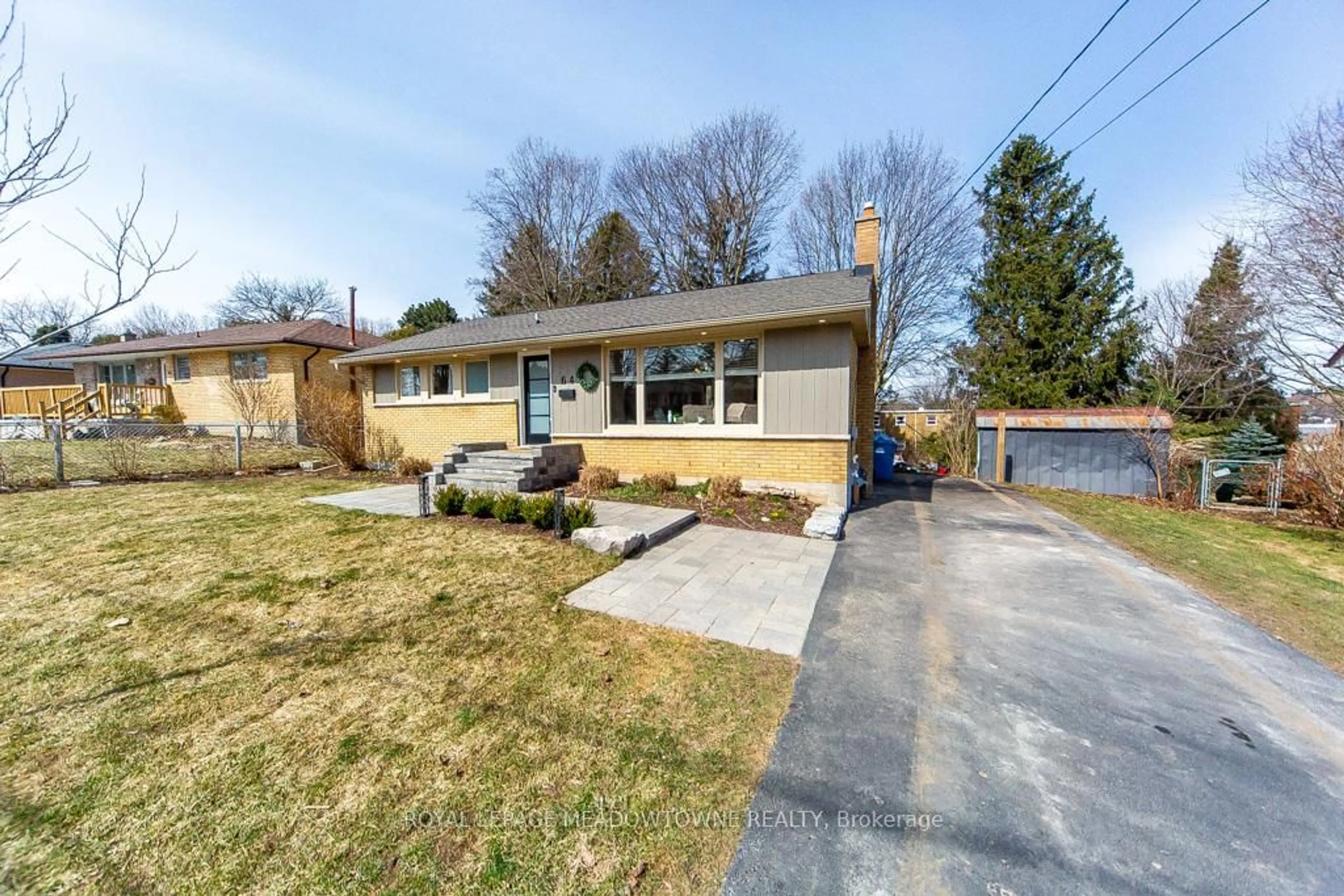 A pic from outside/outdoor area/front of a property/back of a property/a pic from drone, street for 64 Dumbarton St, Guelph Ontario N1E 3T6
