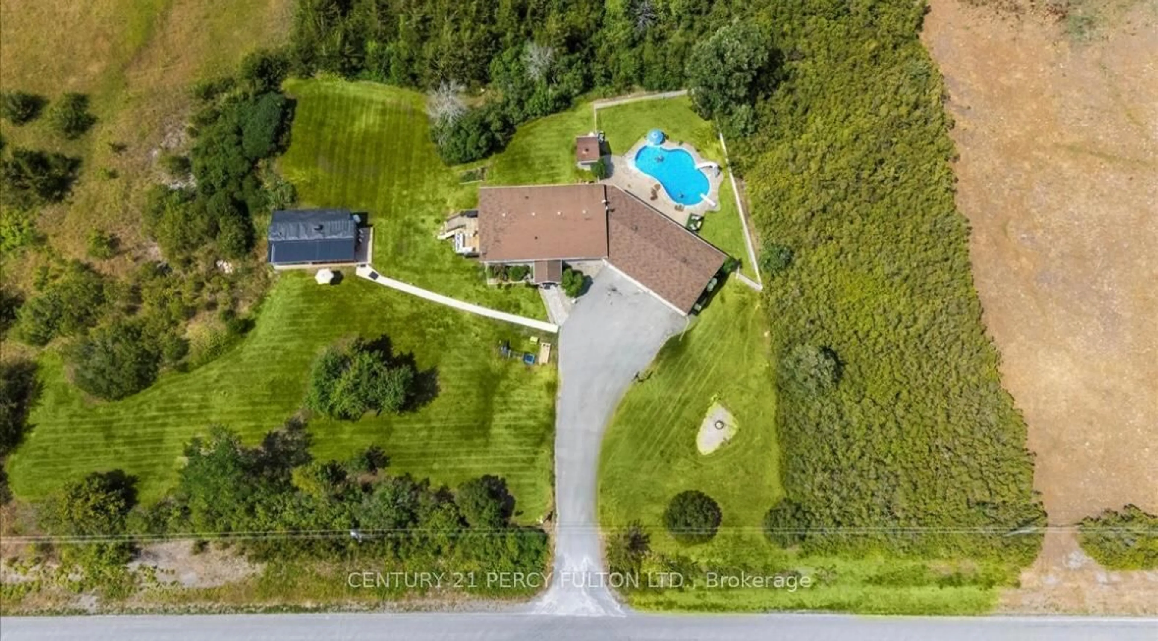 A pic from outside/outdoor area/front of a property/back of a property/a pic from drone, water/lake/river/ocean view for 2121 Enright Rd, Shannonville Ontario K0K 2N0