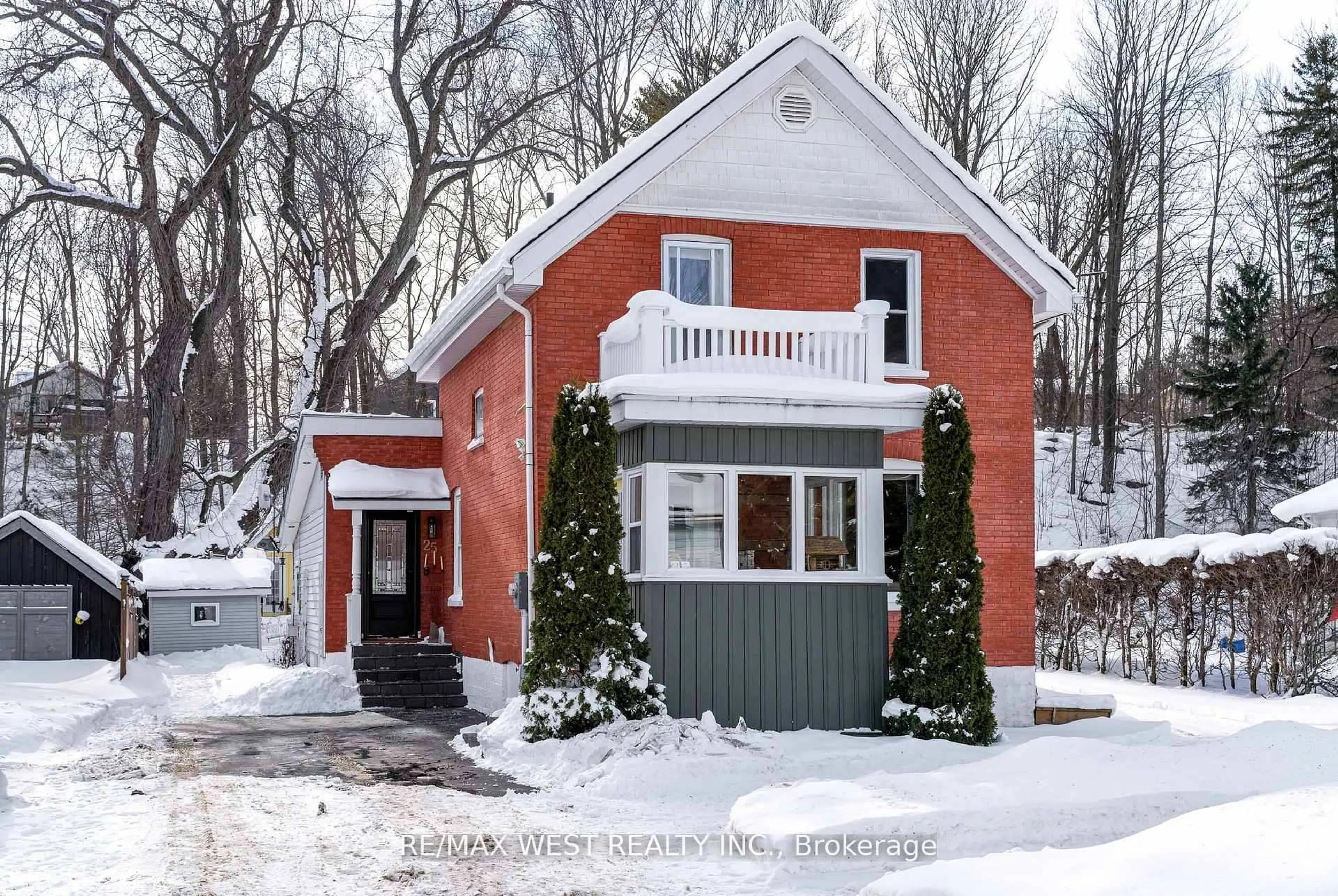 Home with brick exterior material, street for 25 Edwin St, Meaford Ontario N4L 1E4