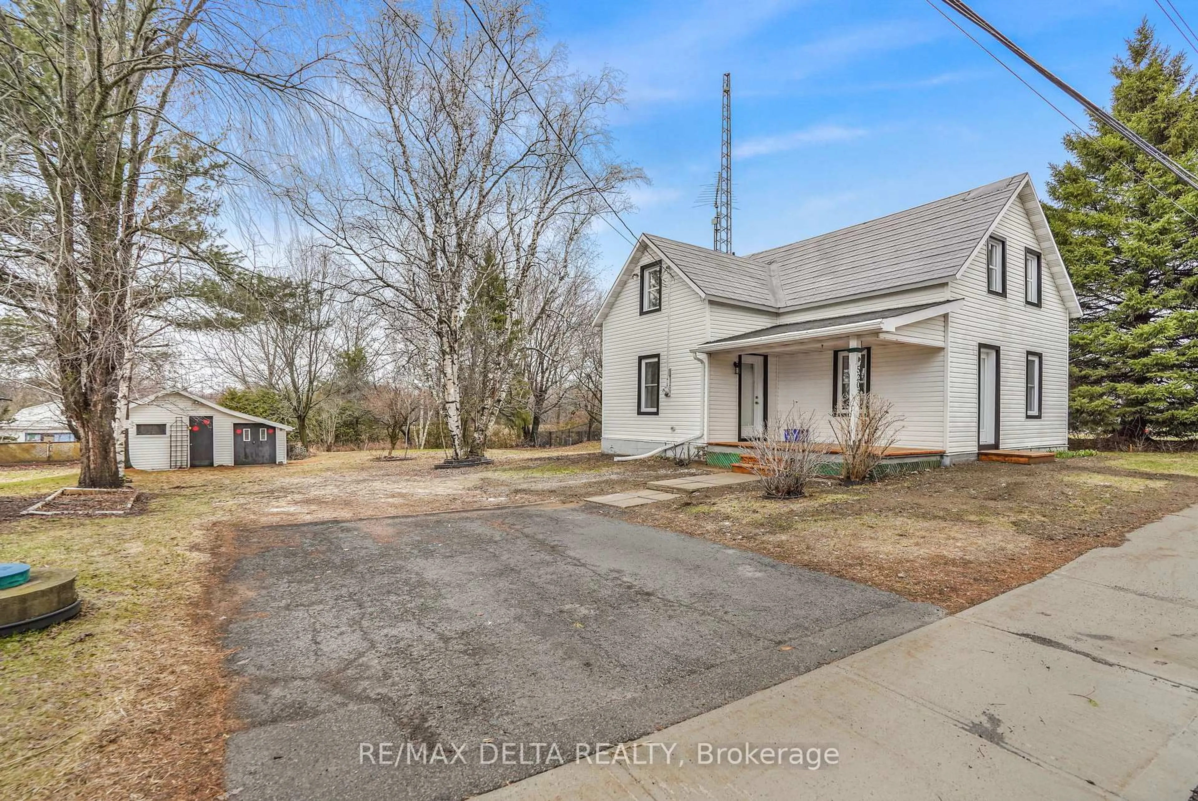 A pic from outside/outdoor area/front of a property/back of a property/a pic from drone, street for 5203 County Road 10 Rd, The Nation Ontario K0B 1G0