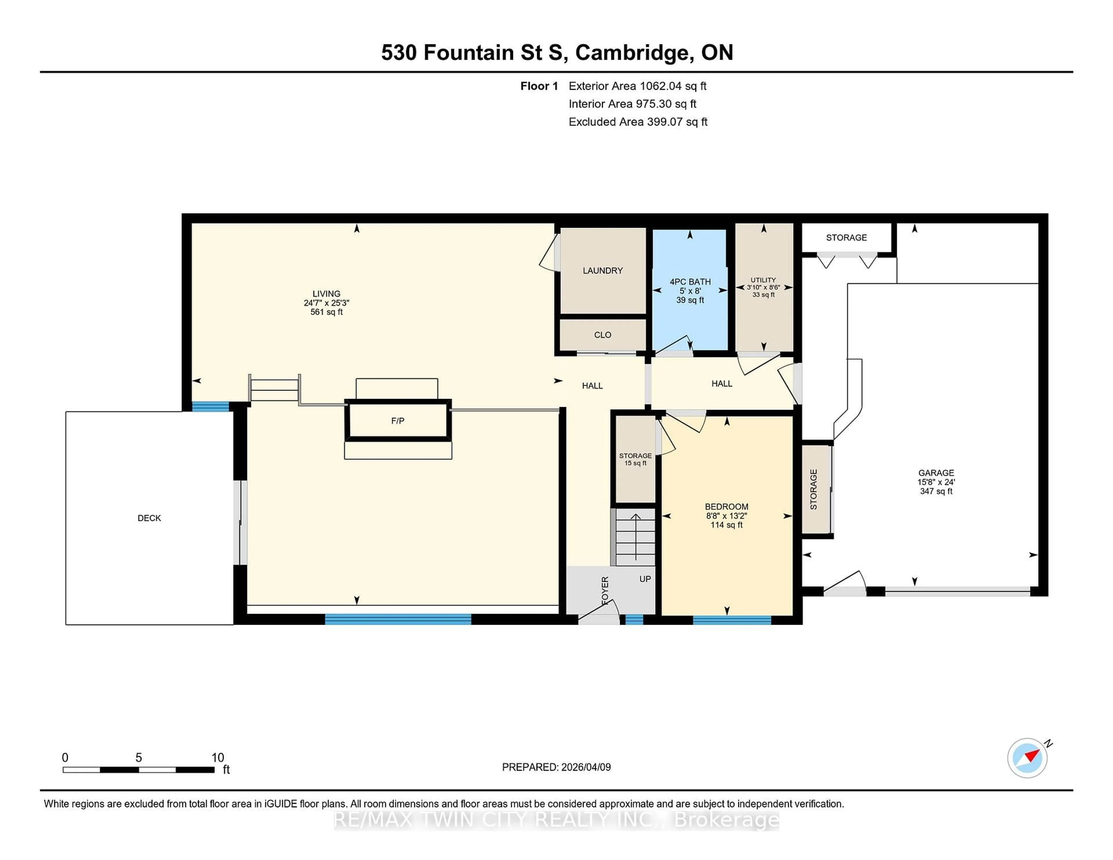 Floor plan for 530 Fountain St, Cambridge Ontario N3H 1J3