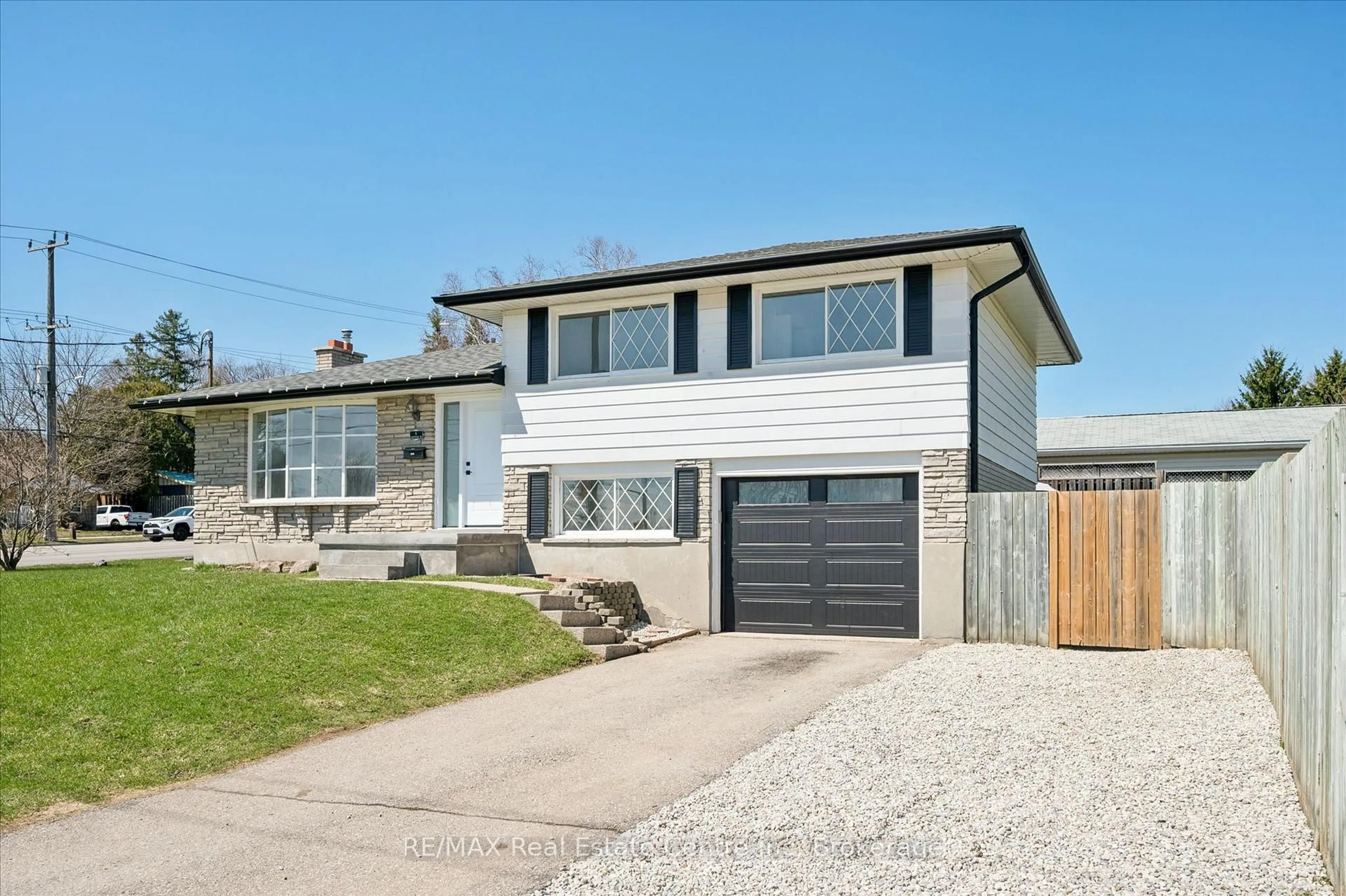 Home with vinyl exterior material, street for 6 Eastview Rd, Guelph Ontario N1E 1Z4