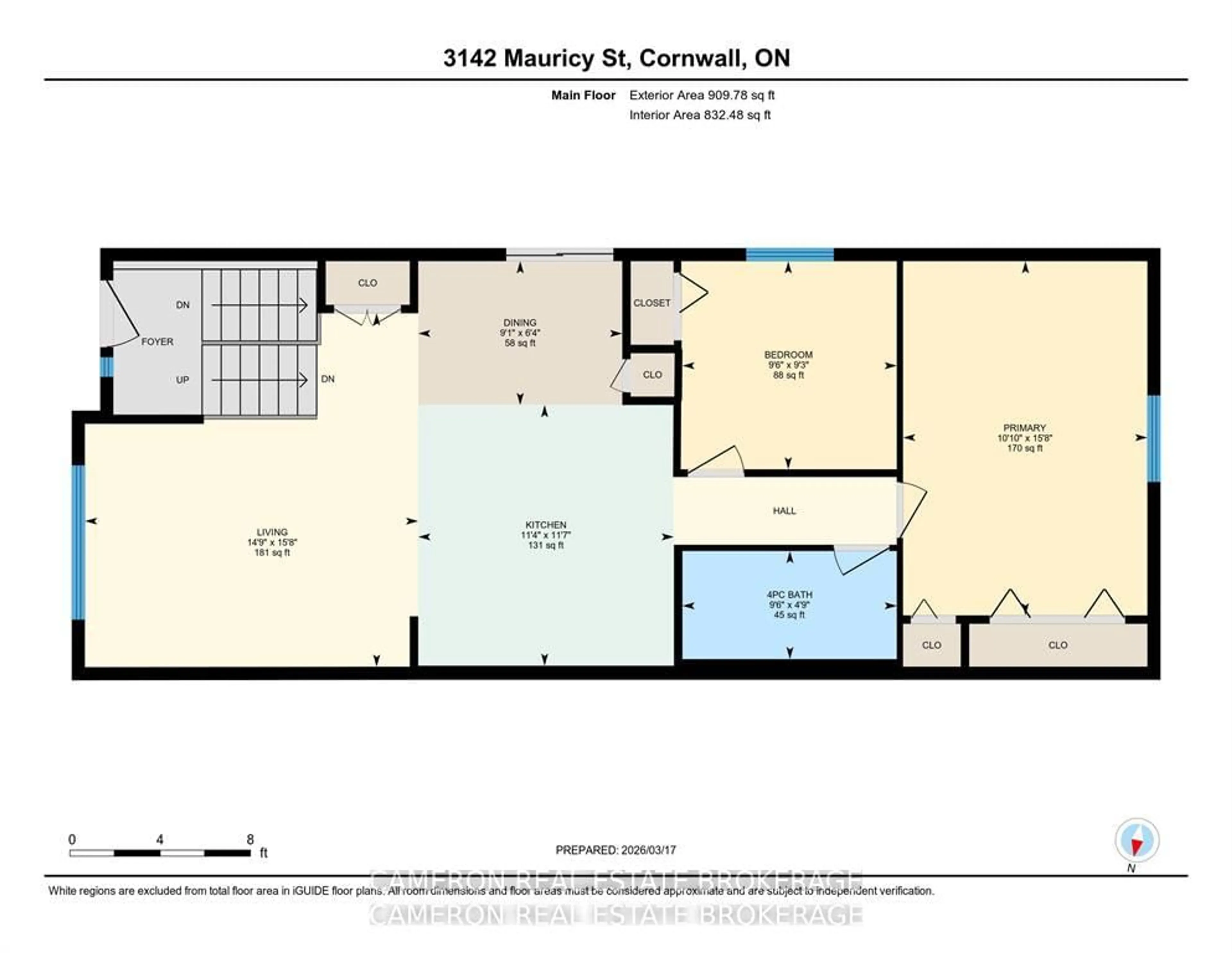 Floor plan for 3142 Mauricy St, Cornwall Ontario K6K 0A1