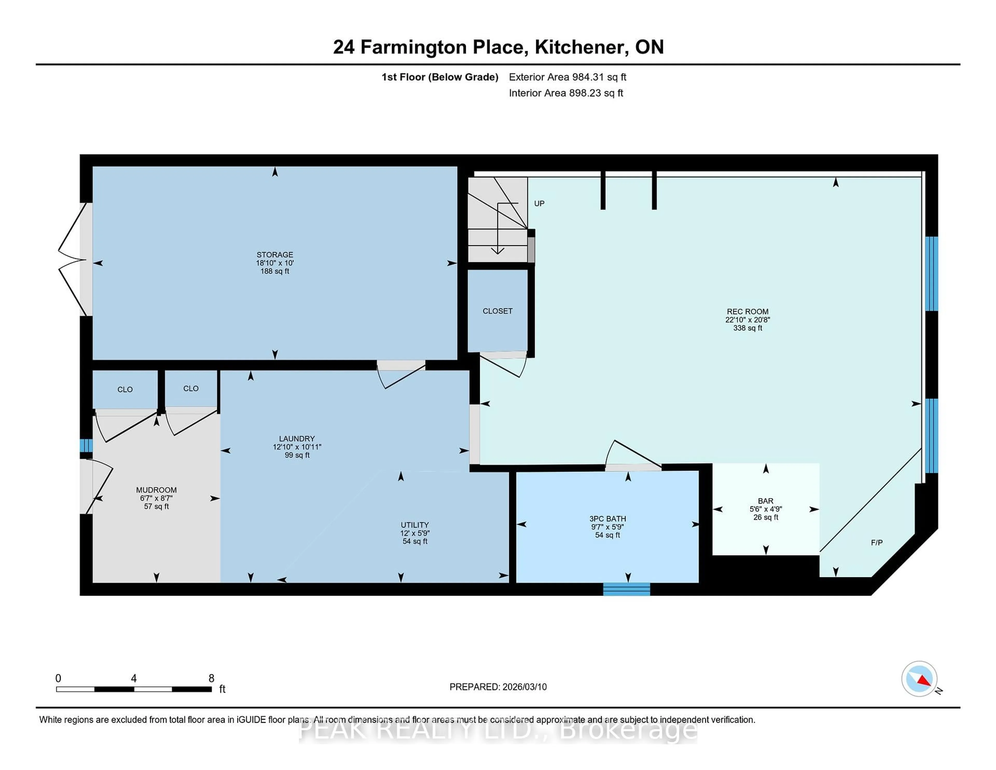 Floor plan for 24 Farmington Pl, Kitchener Ontario N2P 1Y3