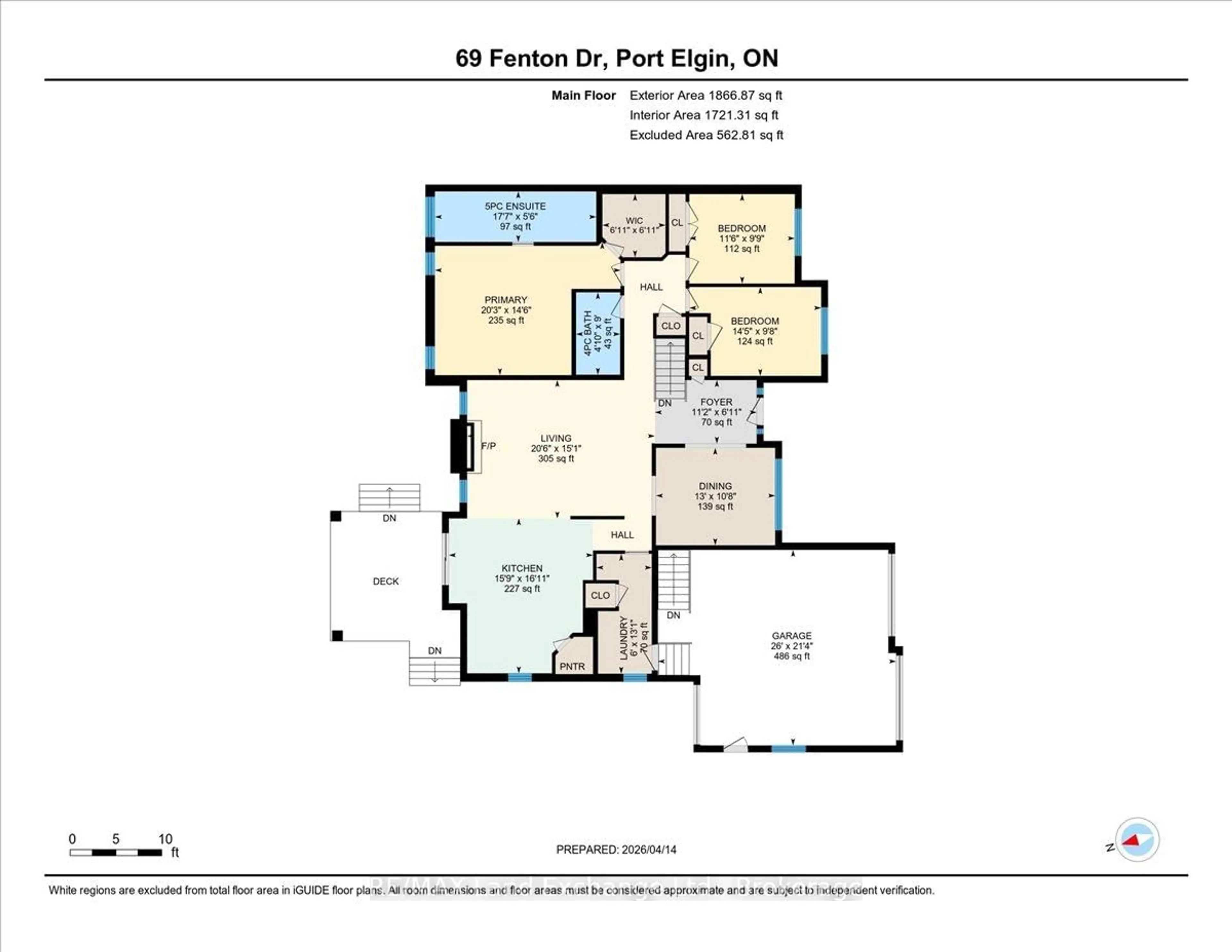 Floor plan for 69 Fenton Dr, Saugeen Shores Ontario N0H 2C5