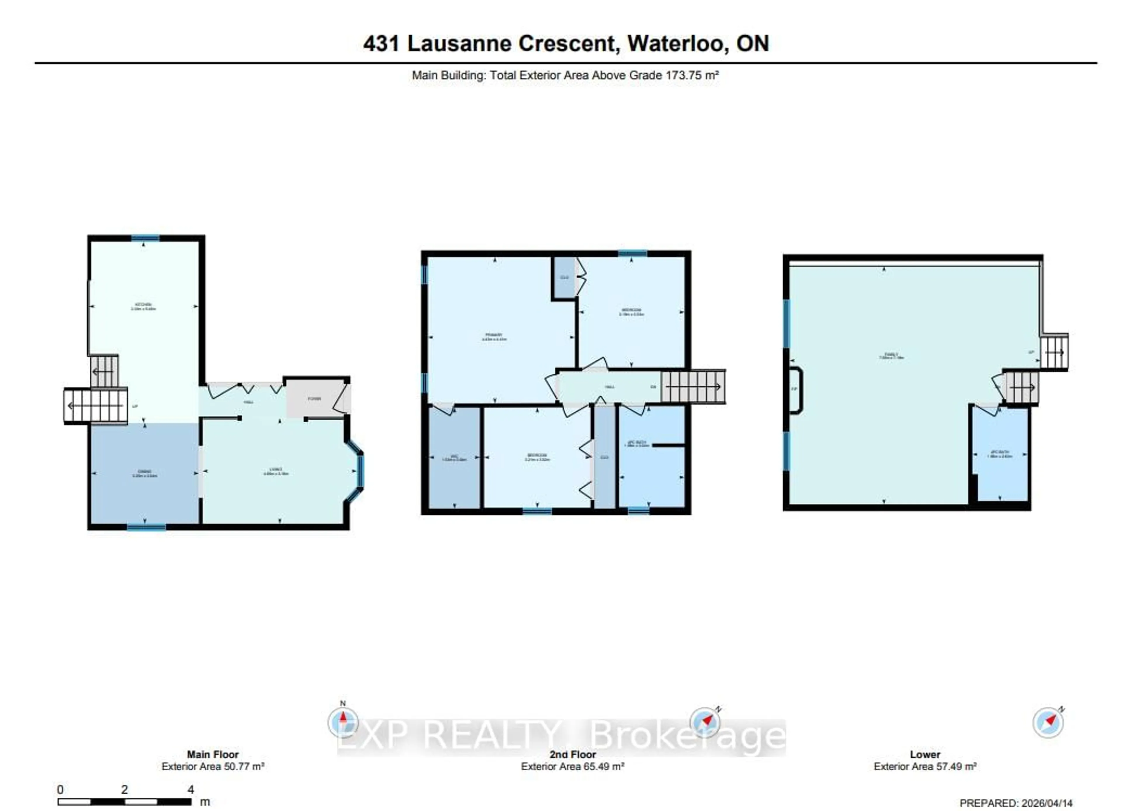 Floor plan for 431 Lausanne Cres, Waterloo Ontario N2T 2X6