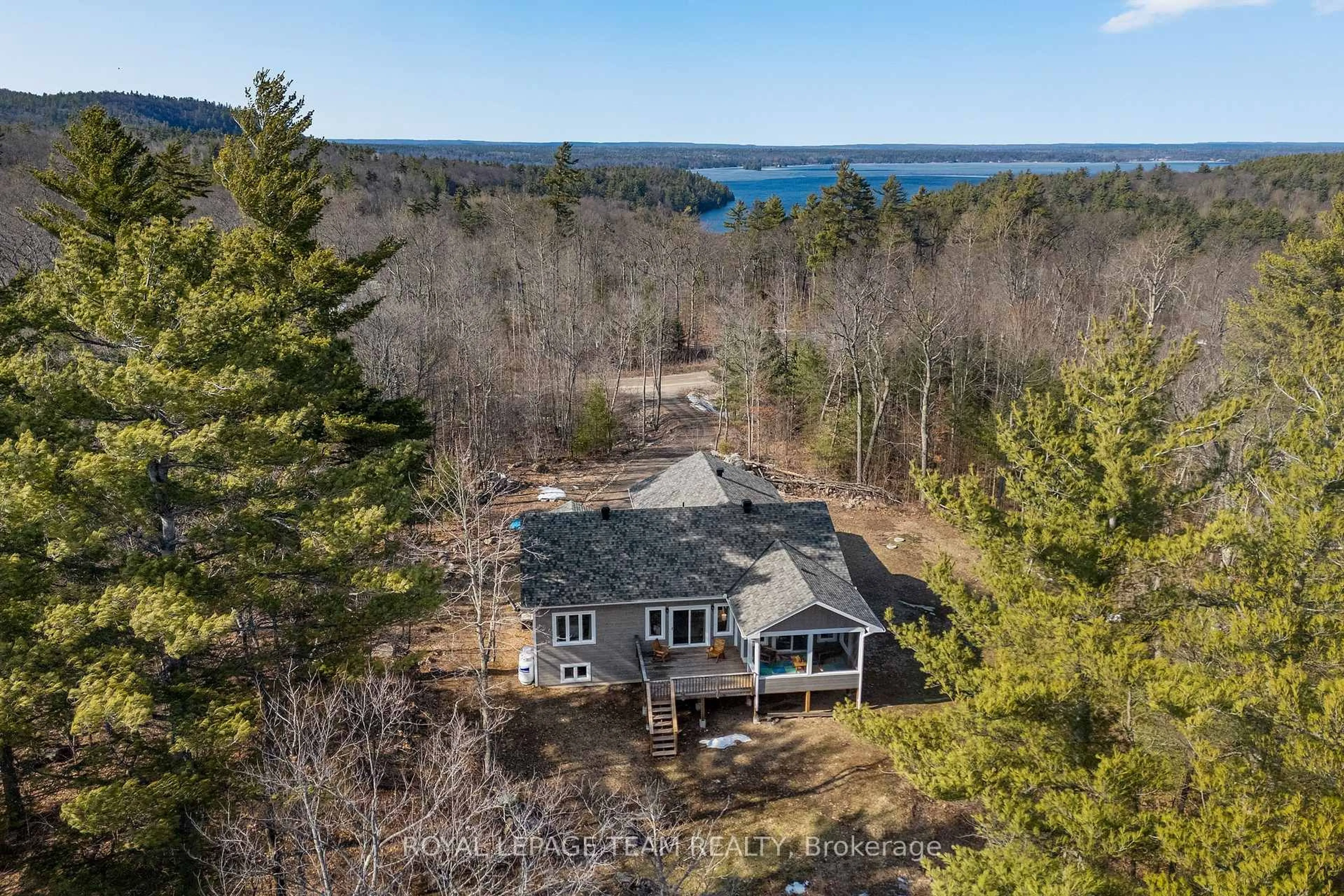 A pic from outside/outdoor area/front of a property/back of a property/a pic from drone, water/lake/river/ocean view for 803 Barrett Chute Rd, Calabogie Ontario K0J 1H0