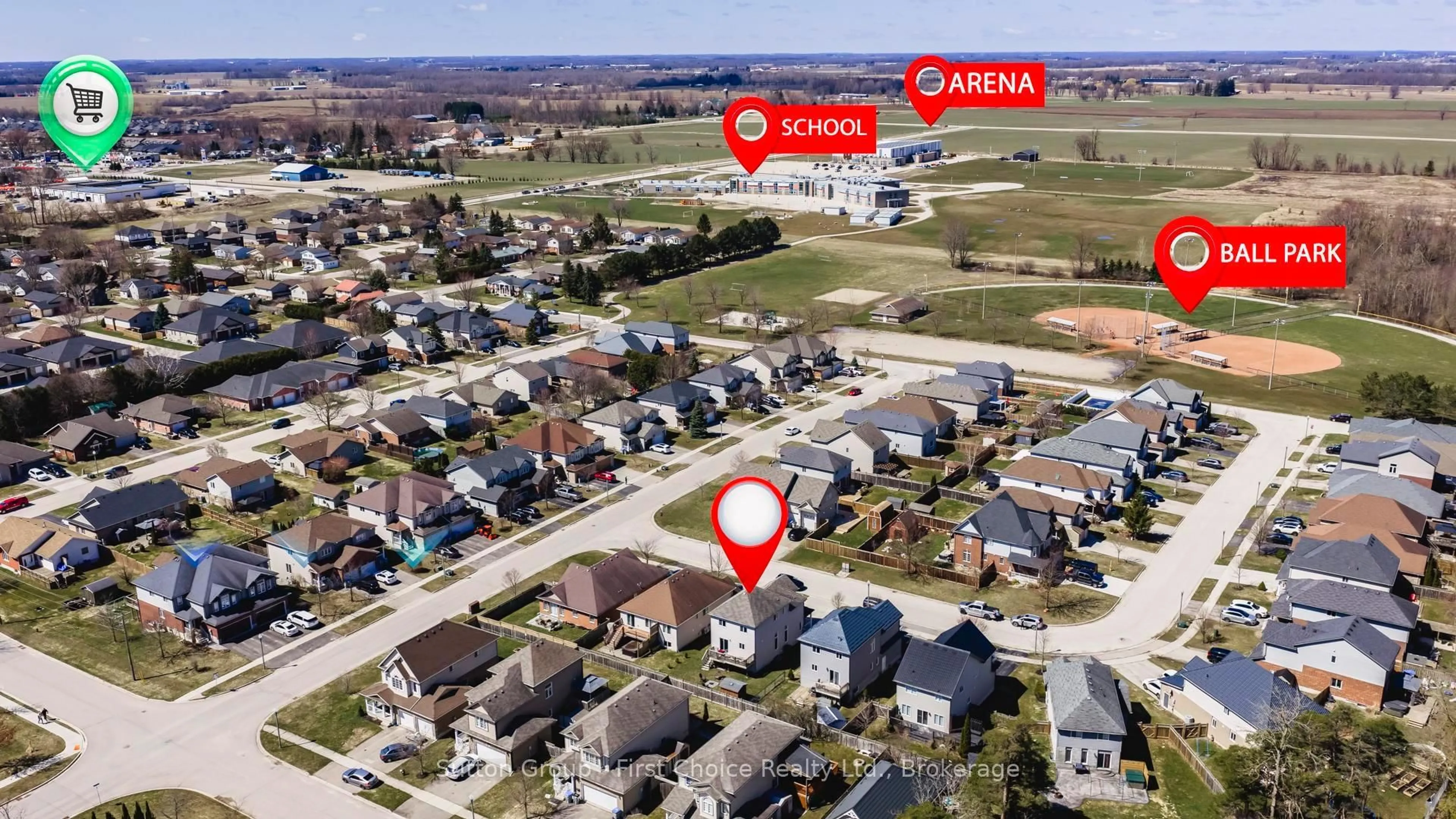 A pic from outside/outdoor area/front of a property/back of a property/a pic from drone, street for 670 Reid Cres, North Perth Ontario N4W 0A1