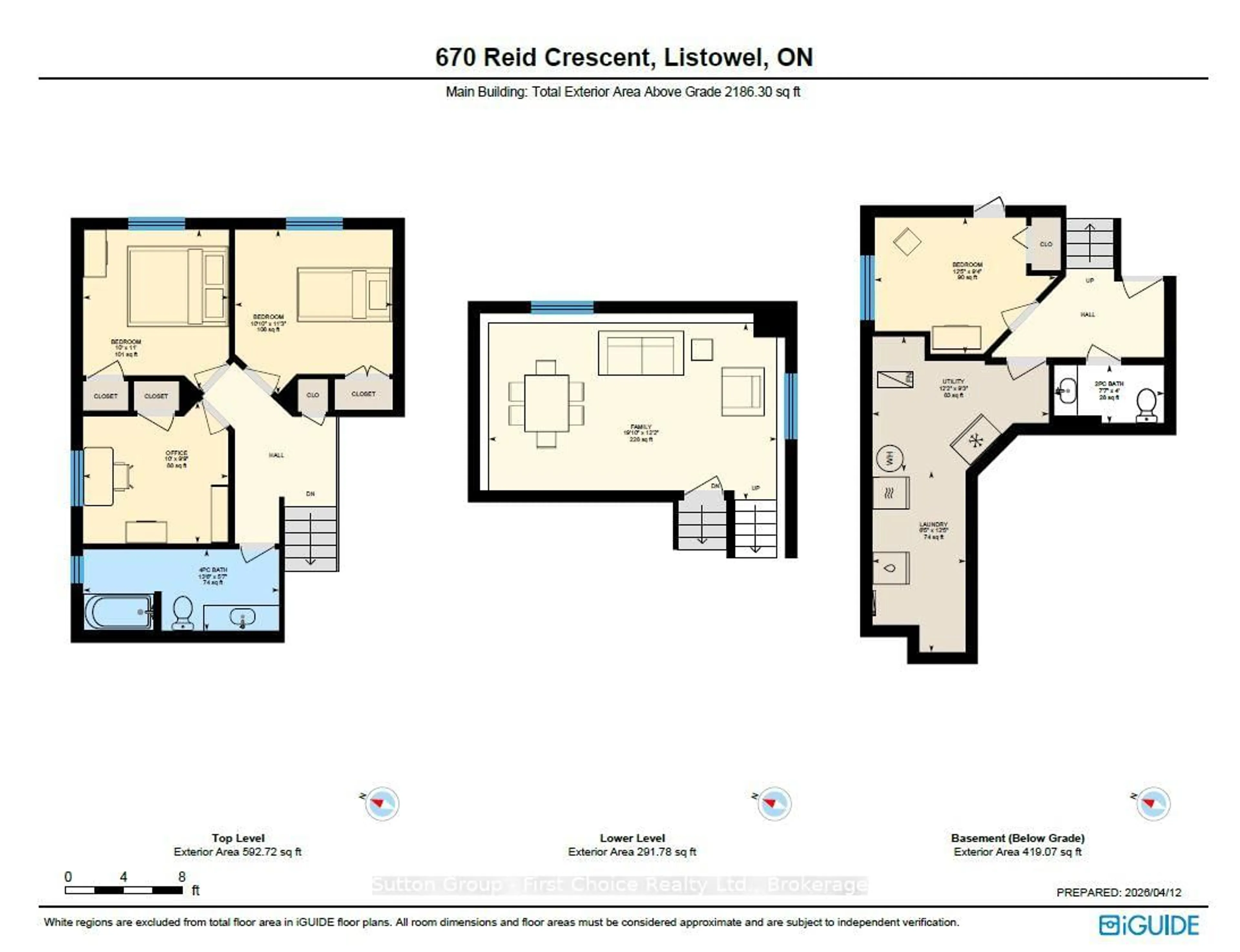 Floor plan for 670 Reid Cres, North Perth Ontario N4W 0A1