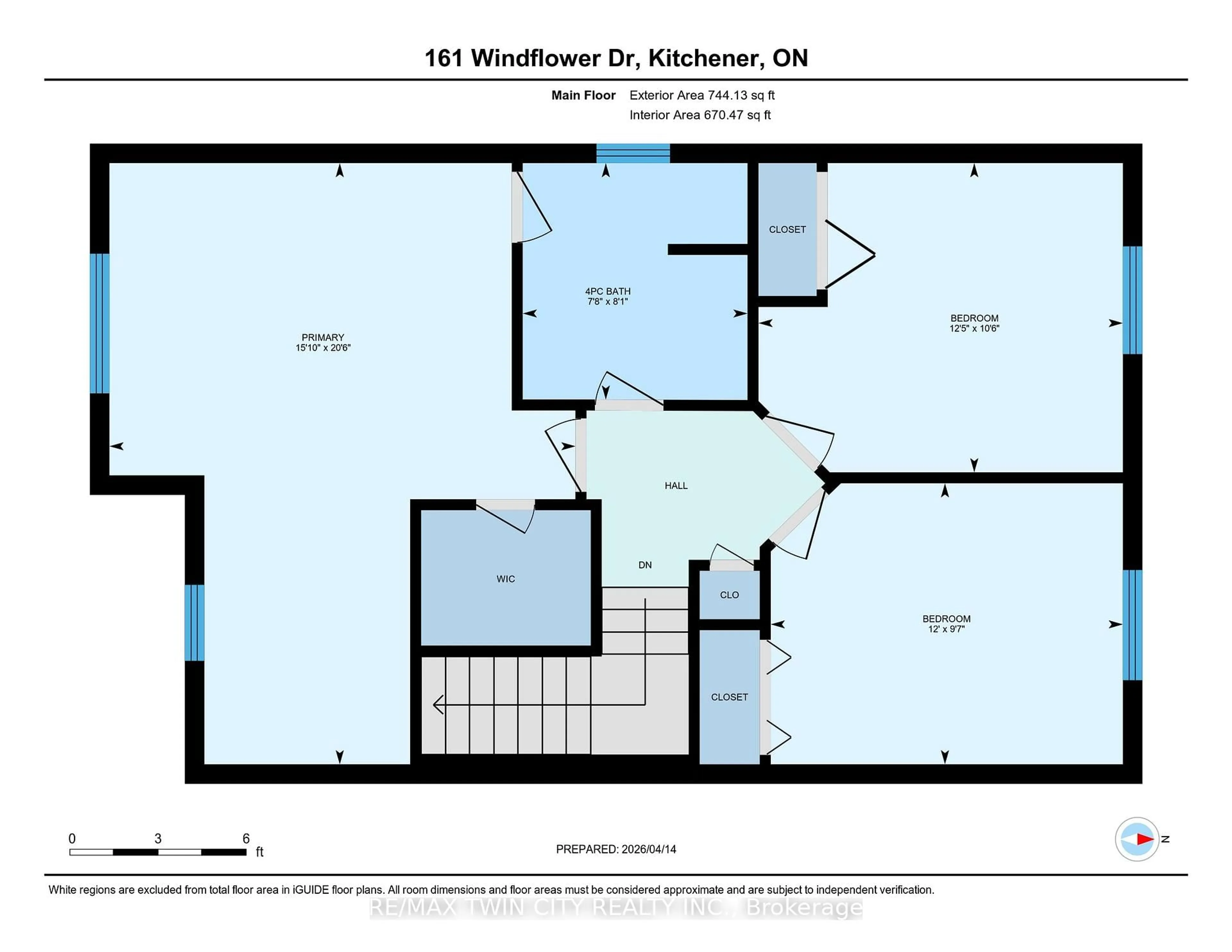 Floor plan for 161 Windflower Dr, Kitchener Ontario N2E 3S9