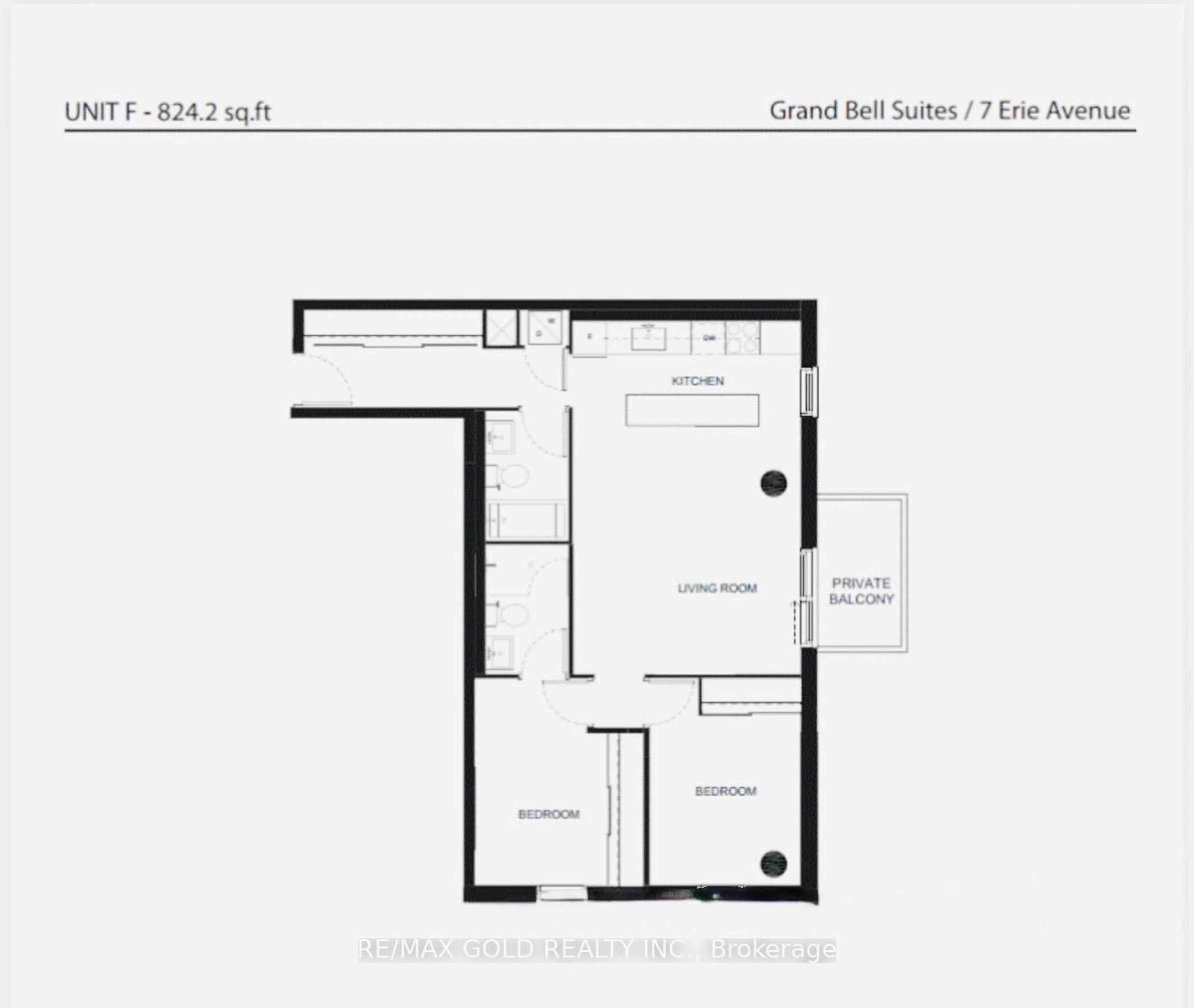 Floor plan for 7 Erie Ave #506, Brantford Ontario N3S 2E7
