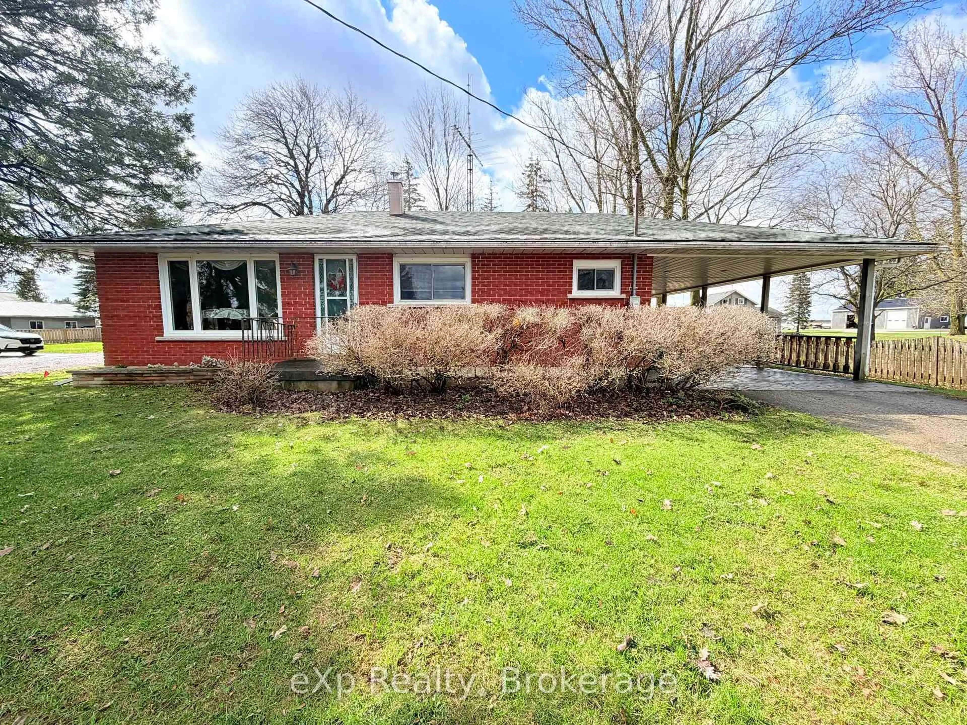 A pic from outside/outdoor area/front of a property/back of a property/a pic from drone, water/lake/river/ocean view for 211 14 Concession, South Bruce Ontario N4N 3C1