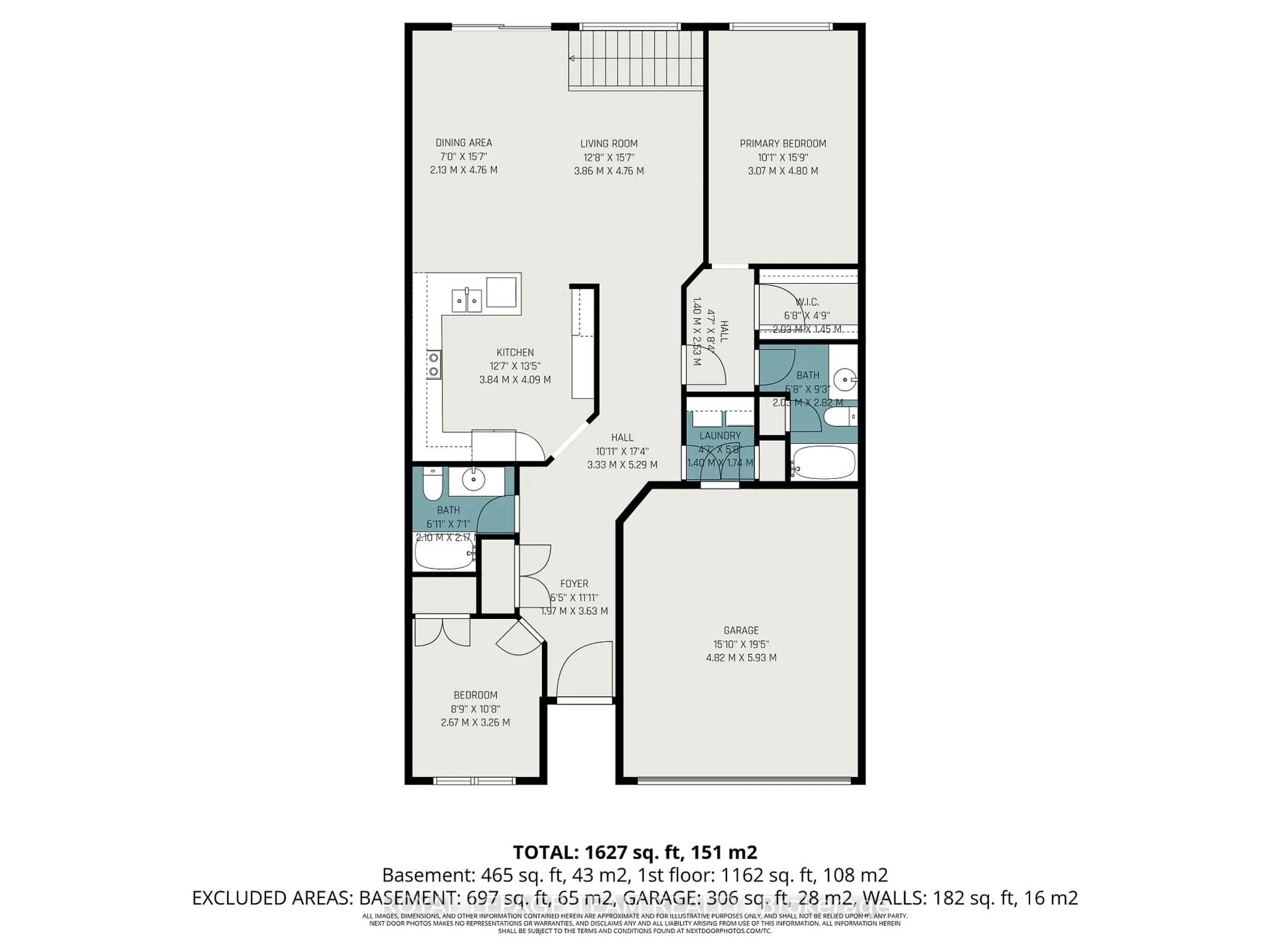 Floor plan for 25 Sawchuk Terr, Ottawa Ontario K2K 3H1