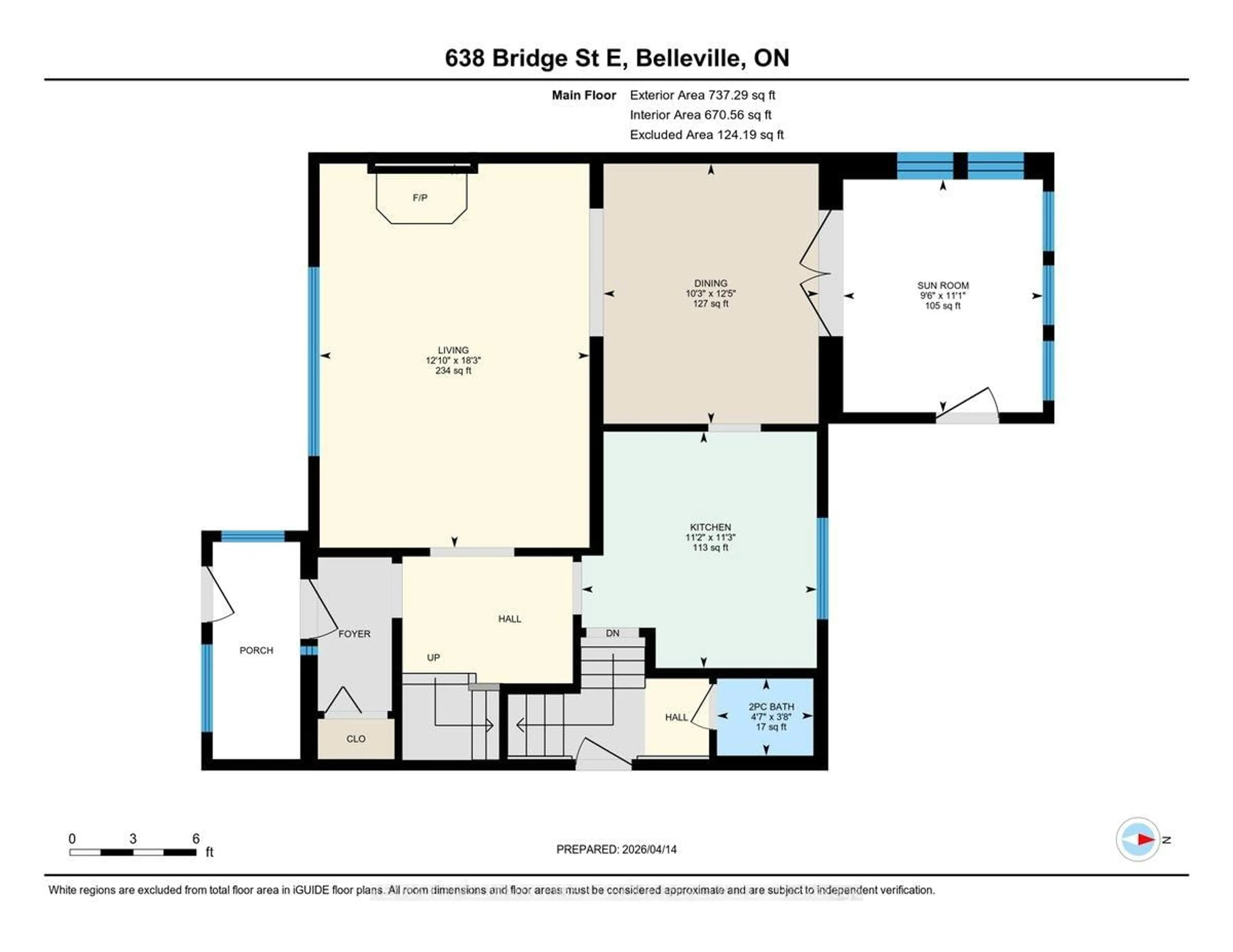 Floor plan for 638 Bridge St, Belleville Ontario K8N 1S5
