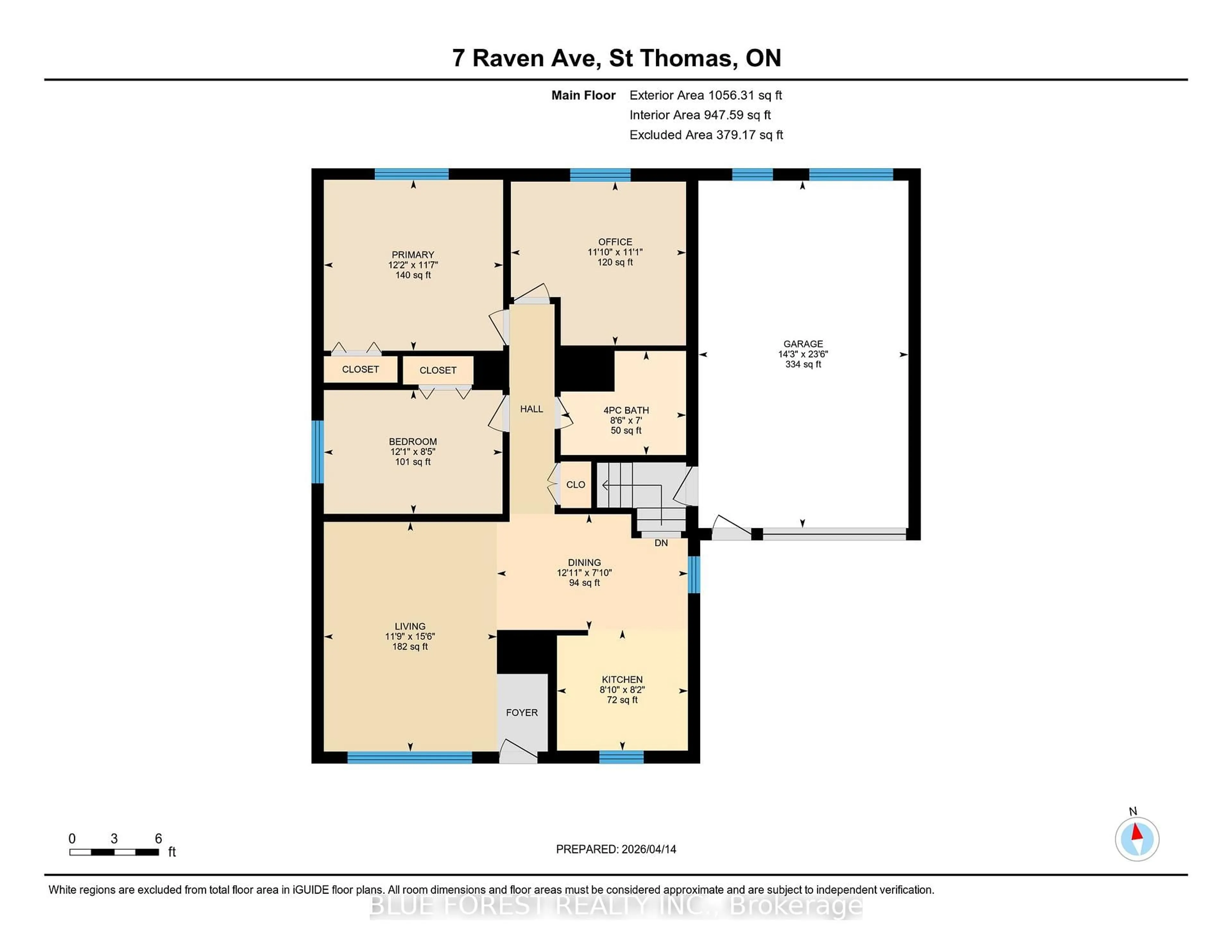Floor plan for 7 Raven Ave, St. Thomas Ontario N5R 5K8