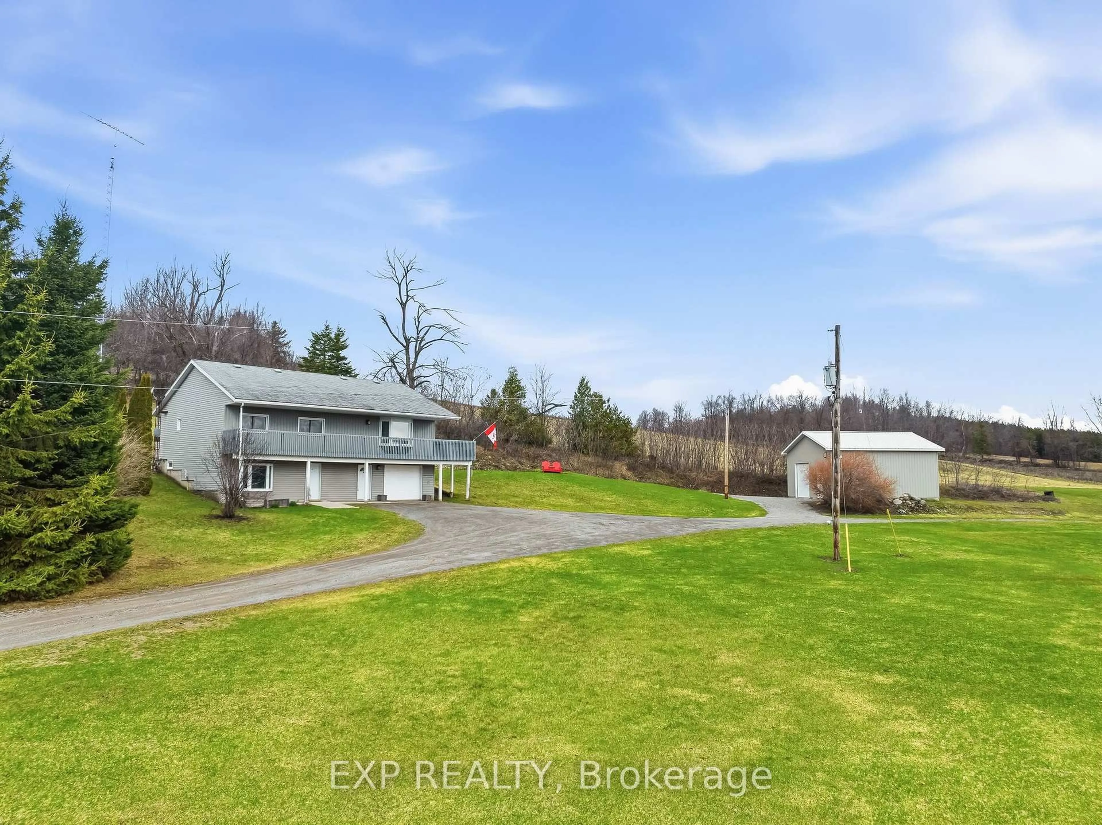 A pic from outside/outdoor area/front of a property/back of a property/a pic from drone, water/lake/river/ocean view for 153 Ward Lane, Alnwick/Haldimand Ontario K0K 2G0