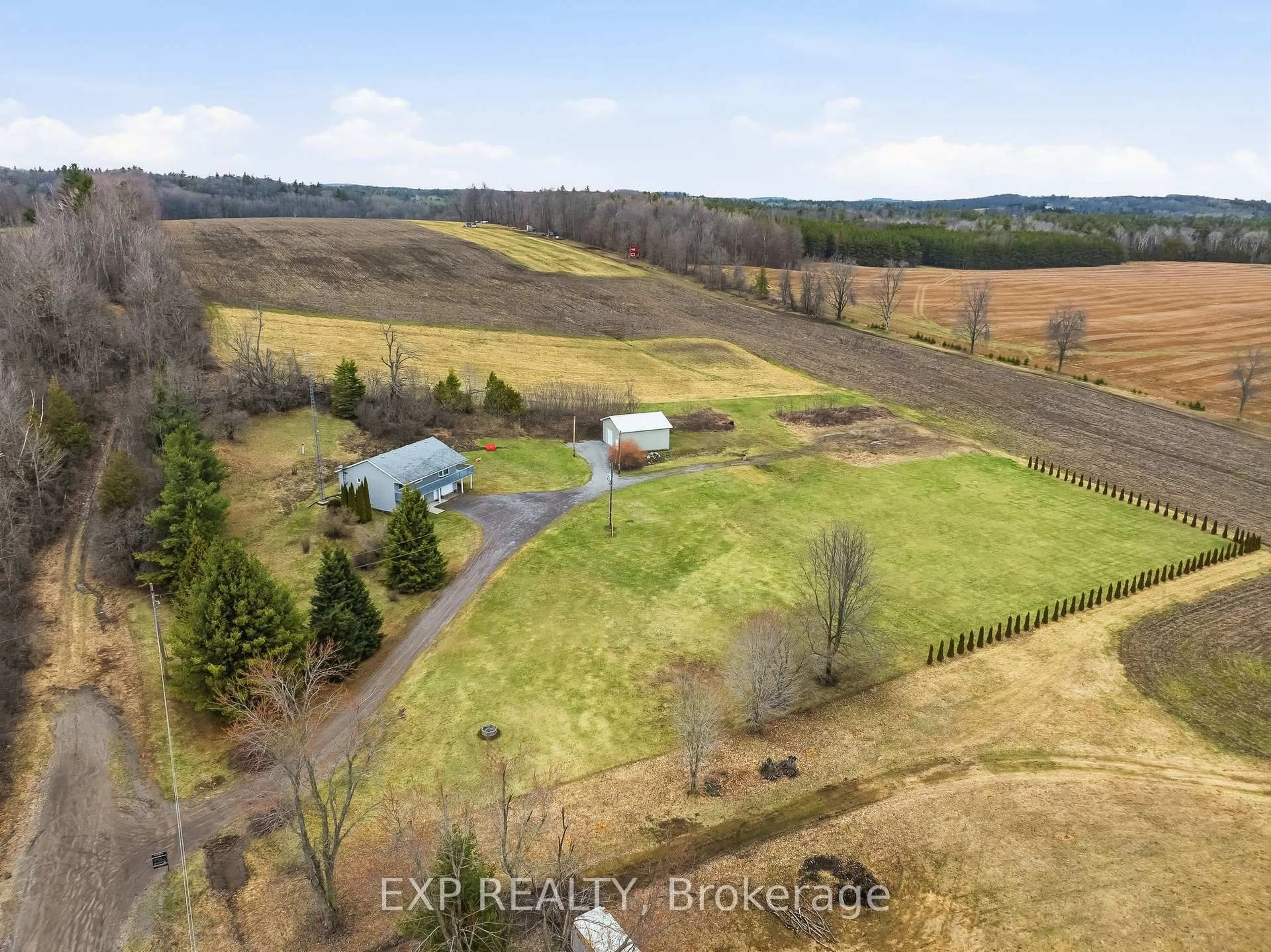 A pic from outside/outdoor area/front of a property/back of a property/a pic from drone, water/lake/river/ocean view for 153 Ward Lane, Alnwick/Haldimand Ontario K0K 2G0