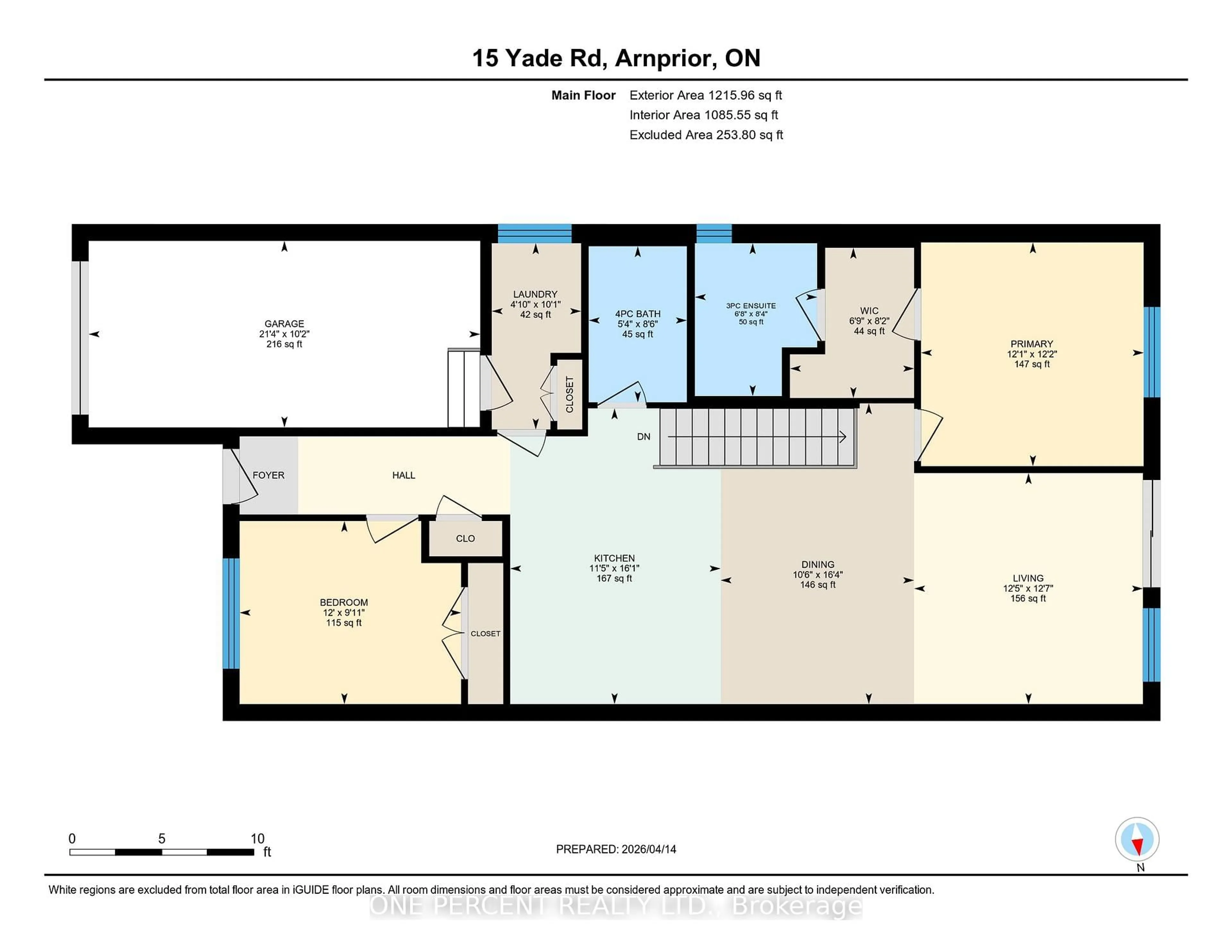 Floor plan for 15 Yade Rd, Ottawa Ontario K1S 0K1