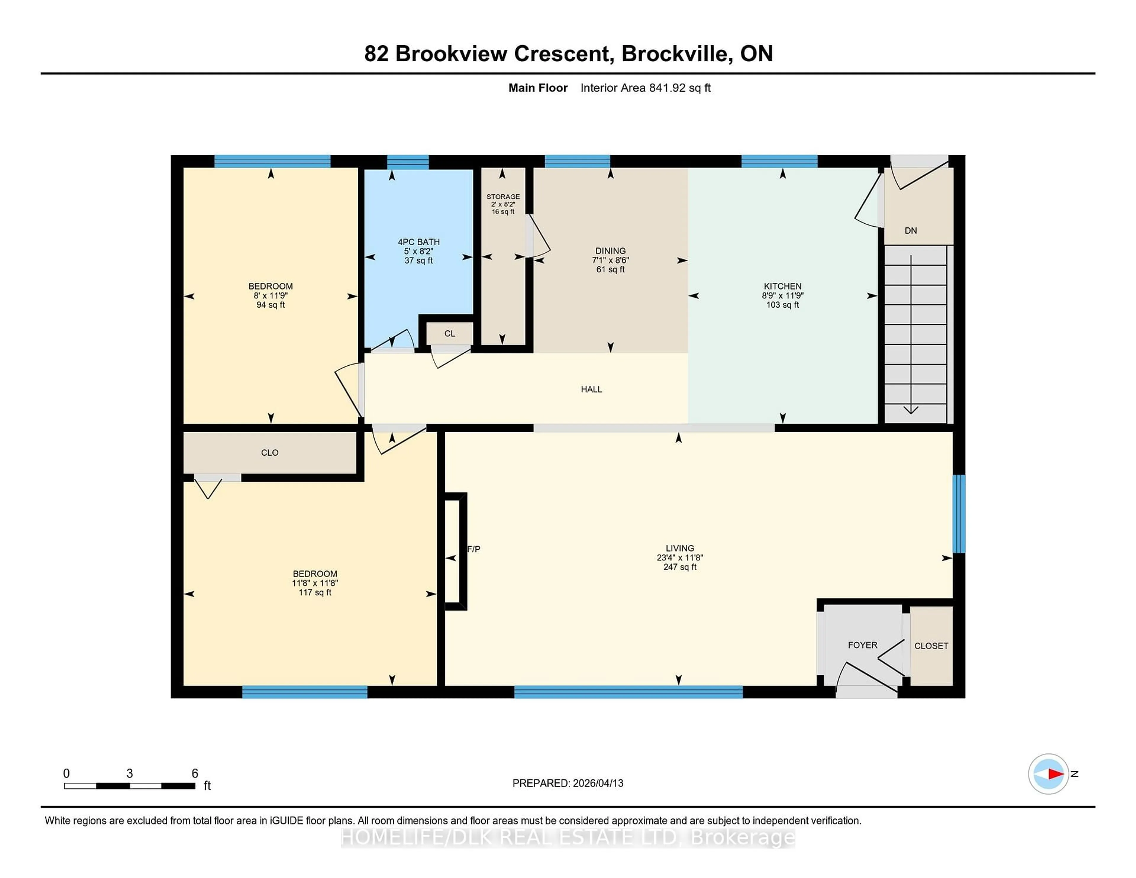 Floor plan for 82 Brookview Cres, Brockville Ontario K6V 4P2