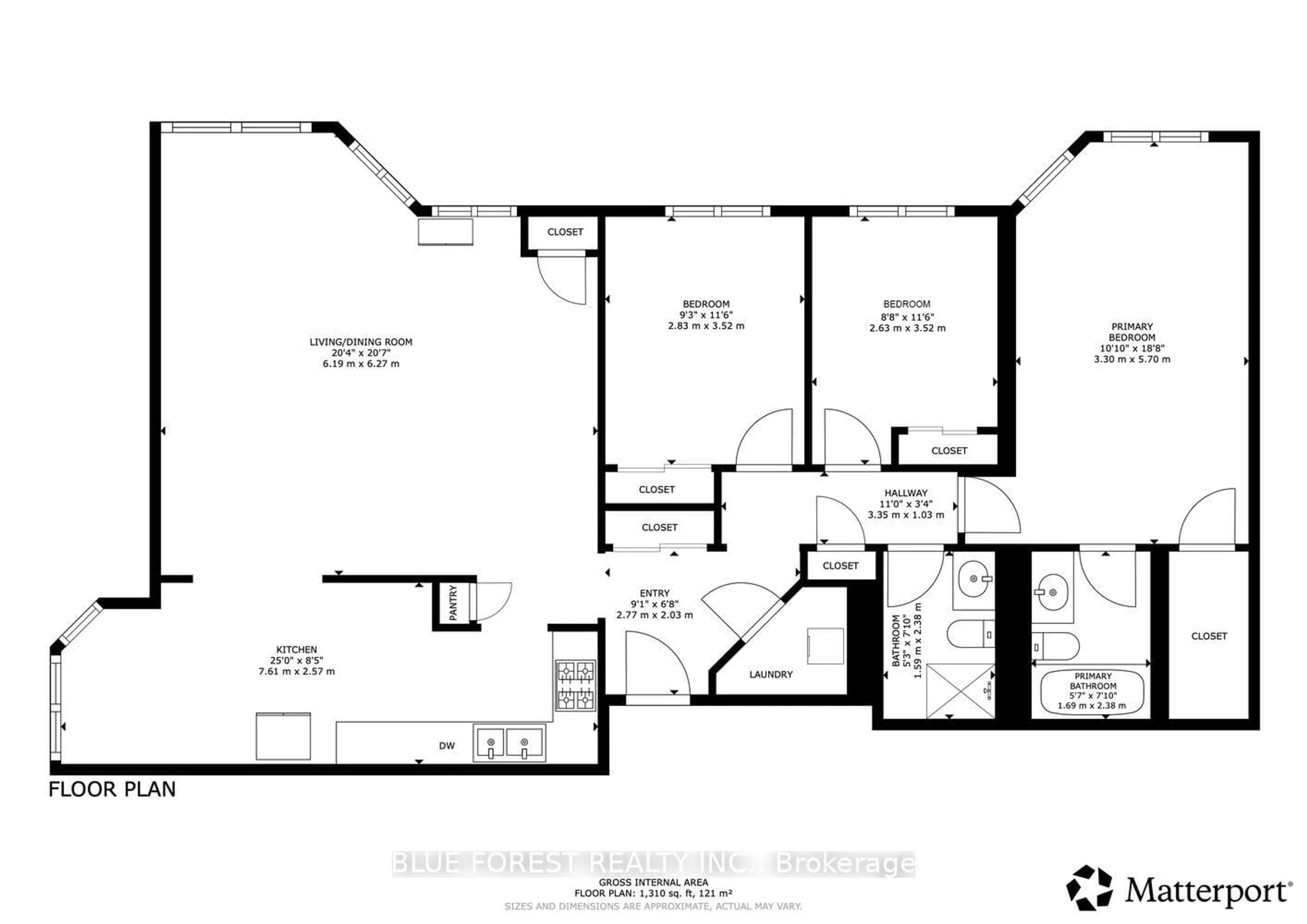 Floor plan for 744 Wonderland Rd #203, London South Ontario N6K 4K3
