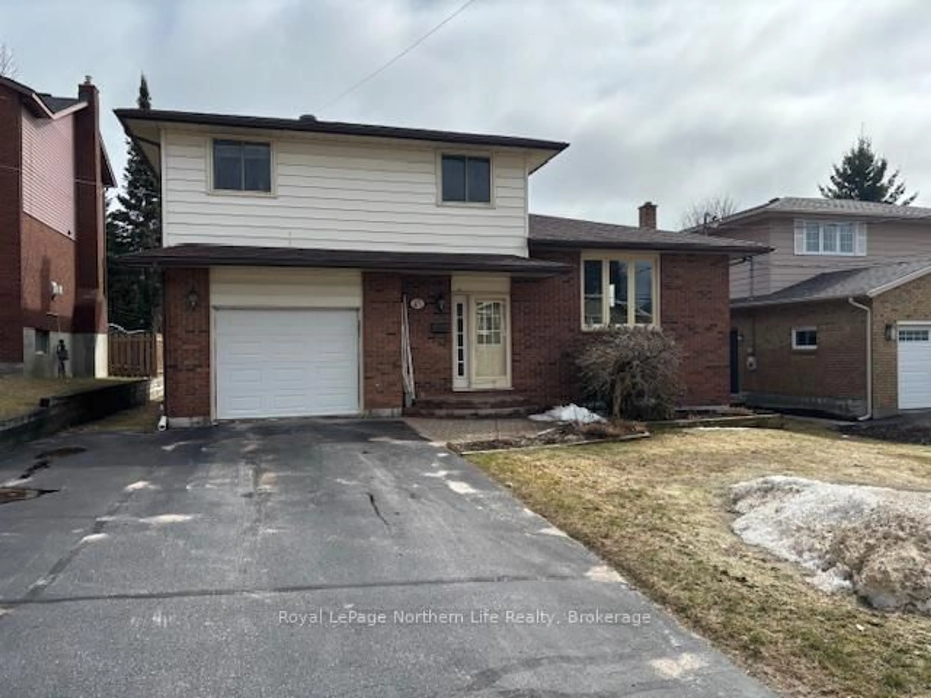 Home with brick exterior material, street for 45 Sable Cres, North Bay Ontario P1A 3X6