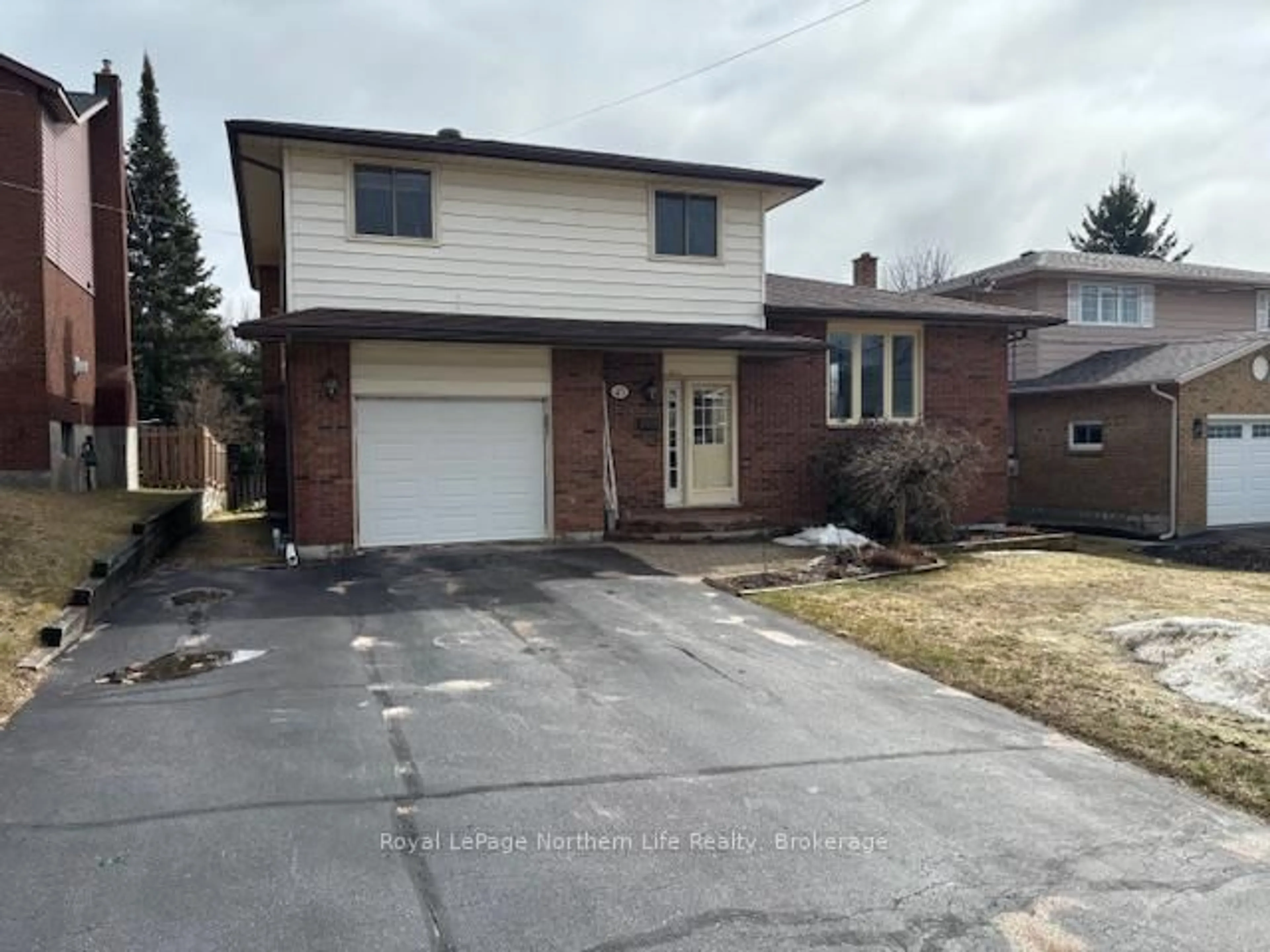 Home with brick exterior material, street for 45 Sable Cres, North Bay Ontario P1A 3X6