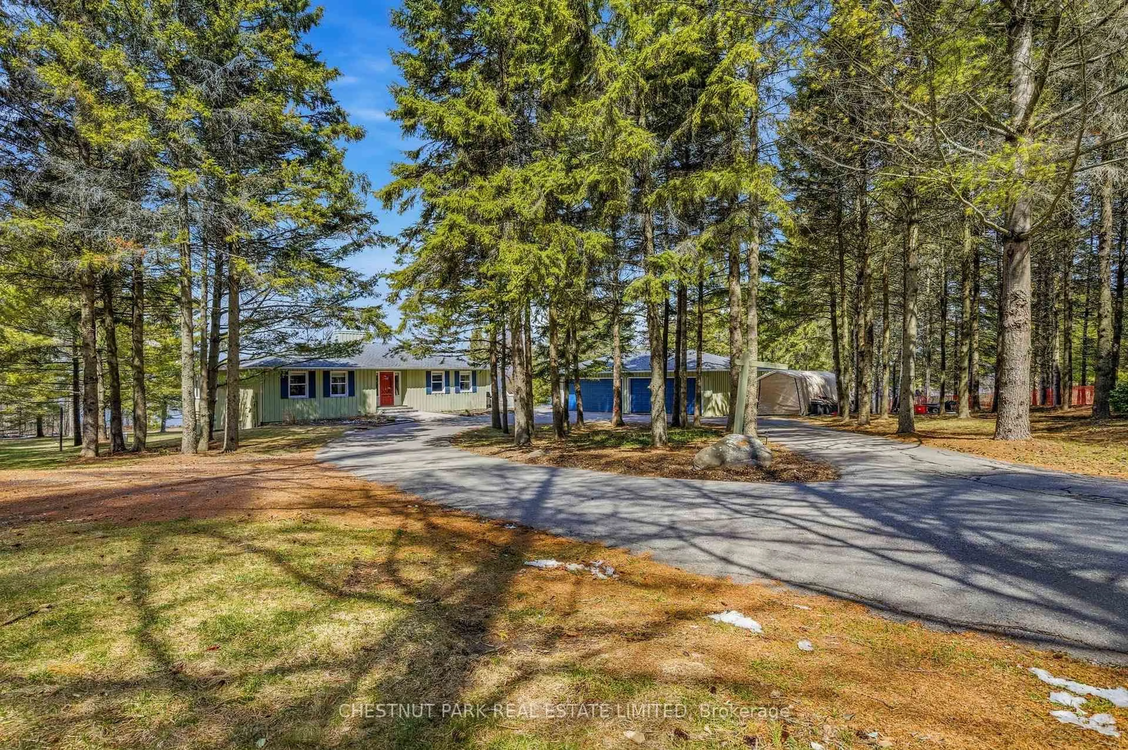 A pic from outside/outdoor area/front of a property/back of a property/a pic from drone, forest/trees view for 3587 County Rd 7, Prince Edward County Ontario K0K 2T0