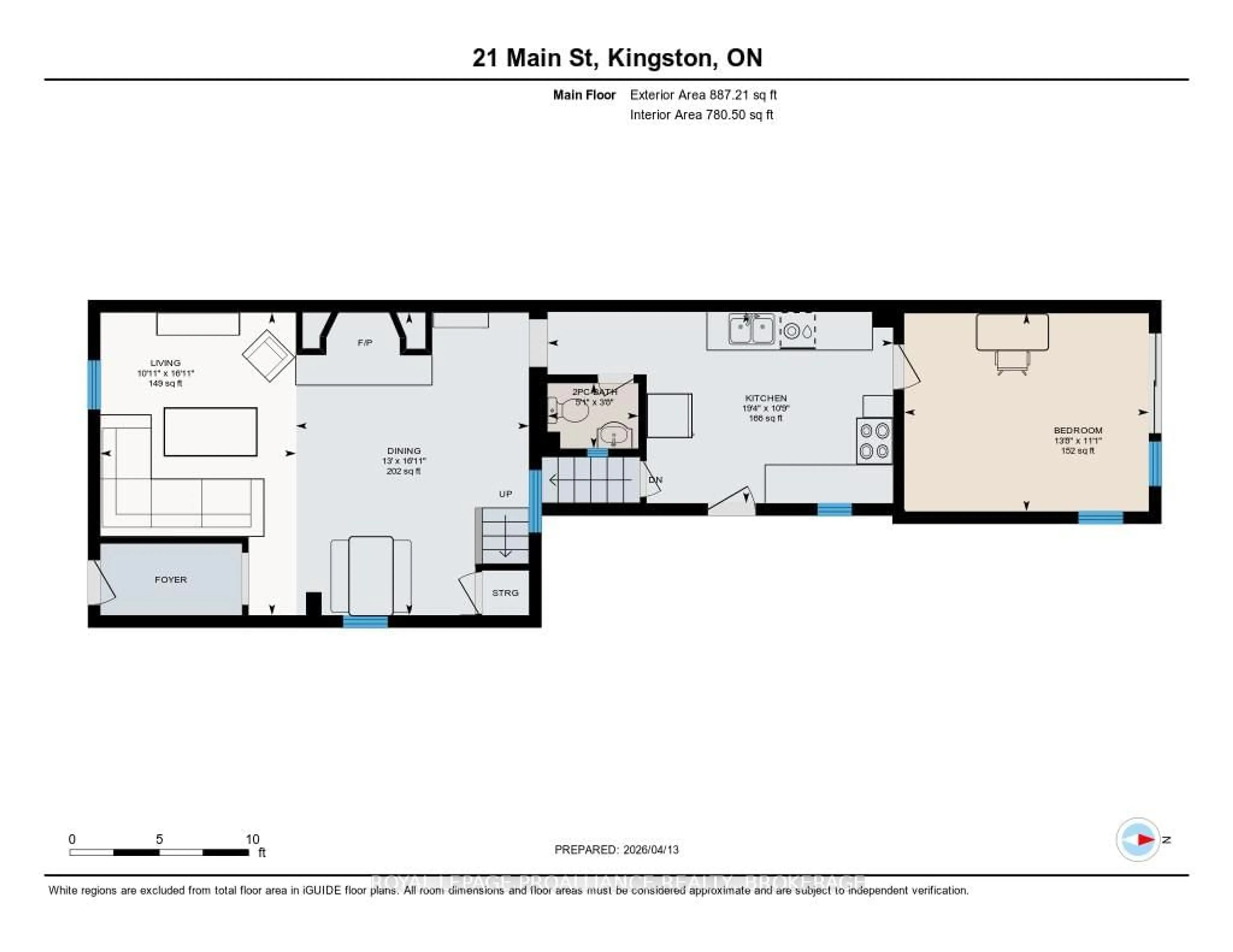 Floor plan for 21 Main St, Kingston Ontario K7K 3Y2